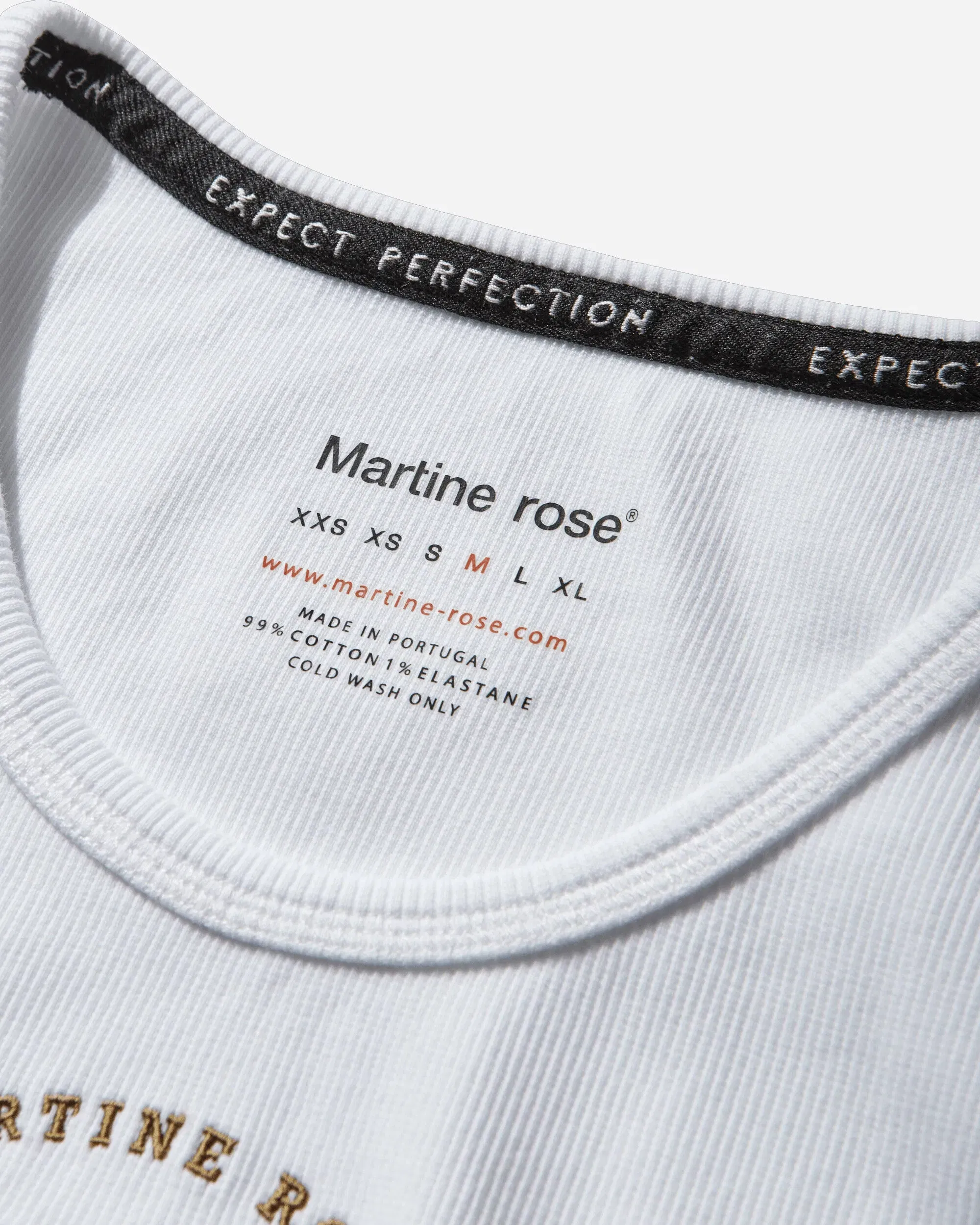 Martine Rose Ribbed Tank Top White