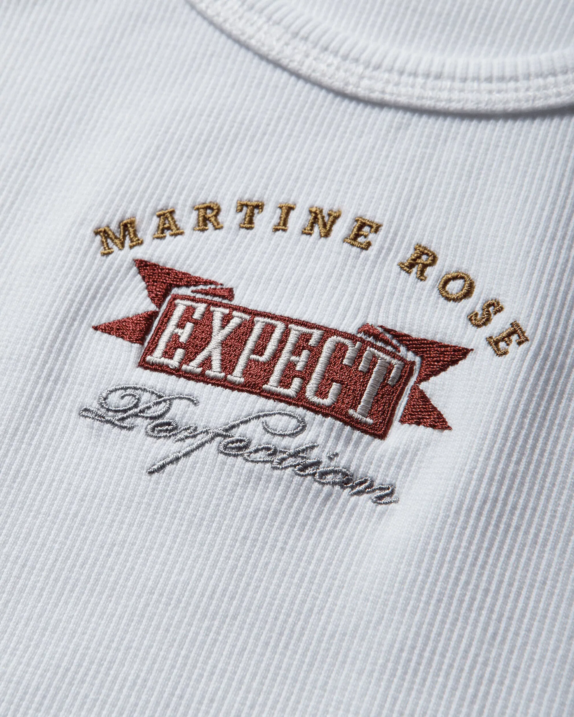 Martine Rose Ribbed Tank Top White