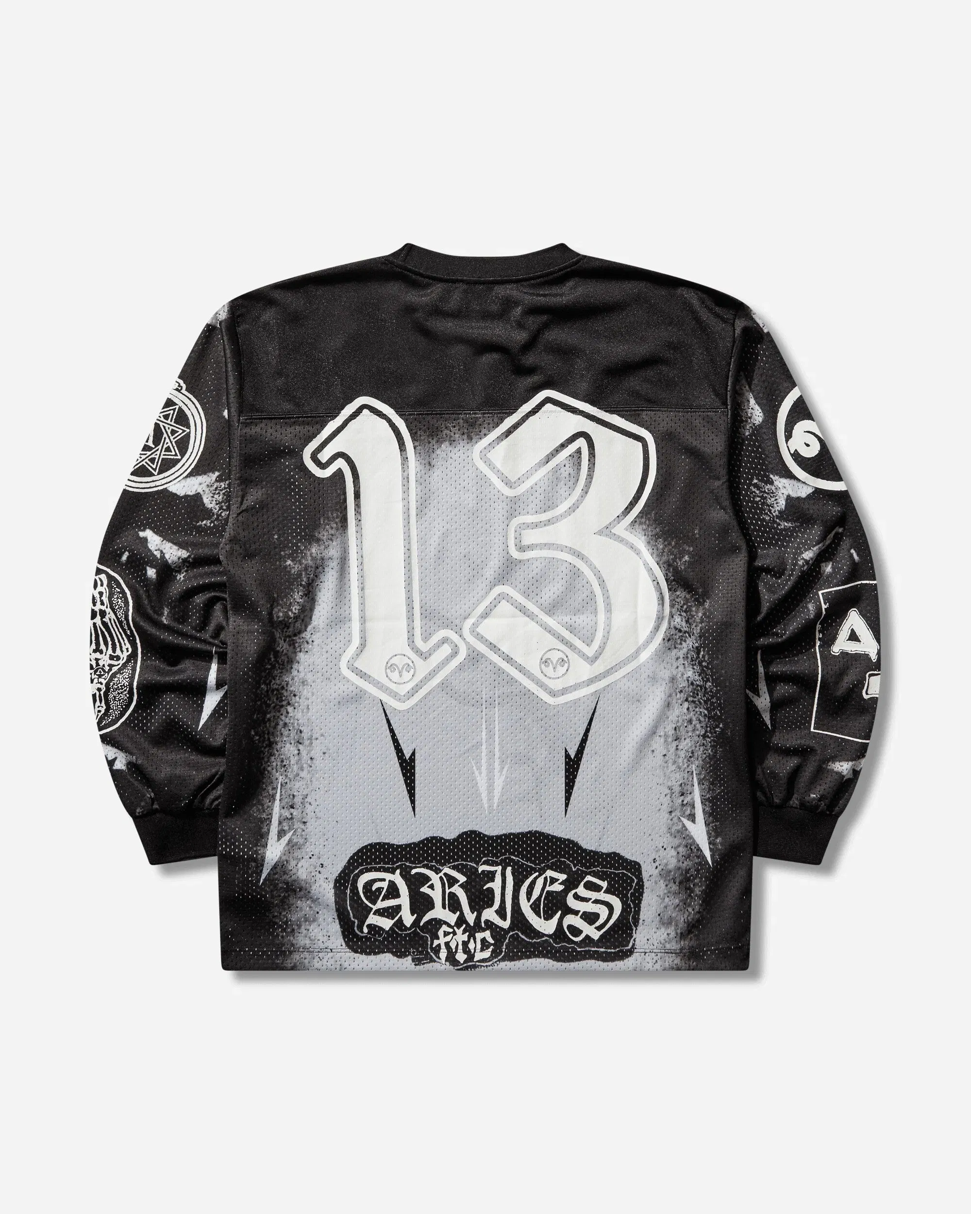 Aries Metal Airtex Longsleeve T-Shirt Black
