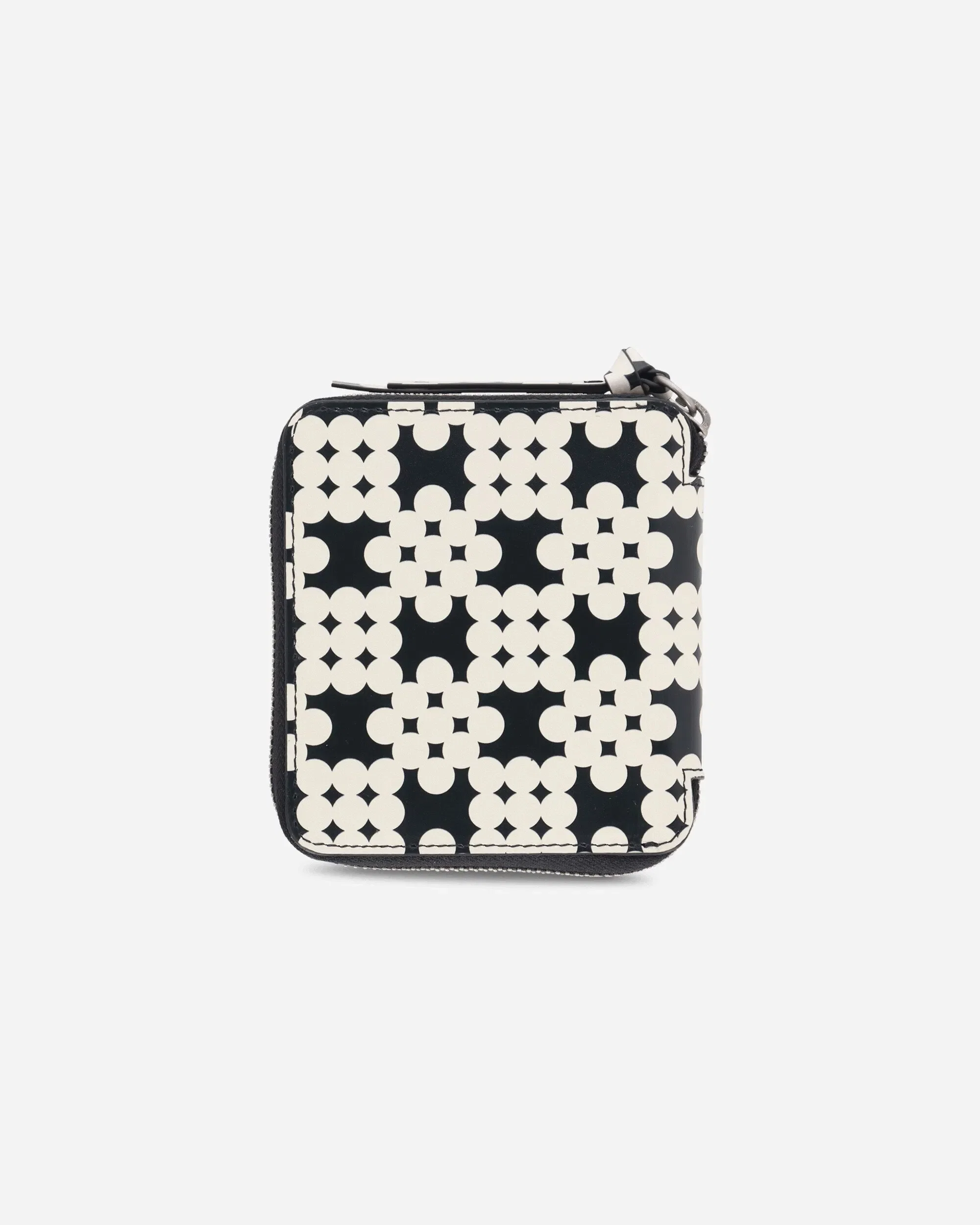 DRIES VAN NOTEN Printed Leather Zip Wallet Ecru