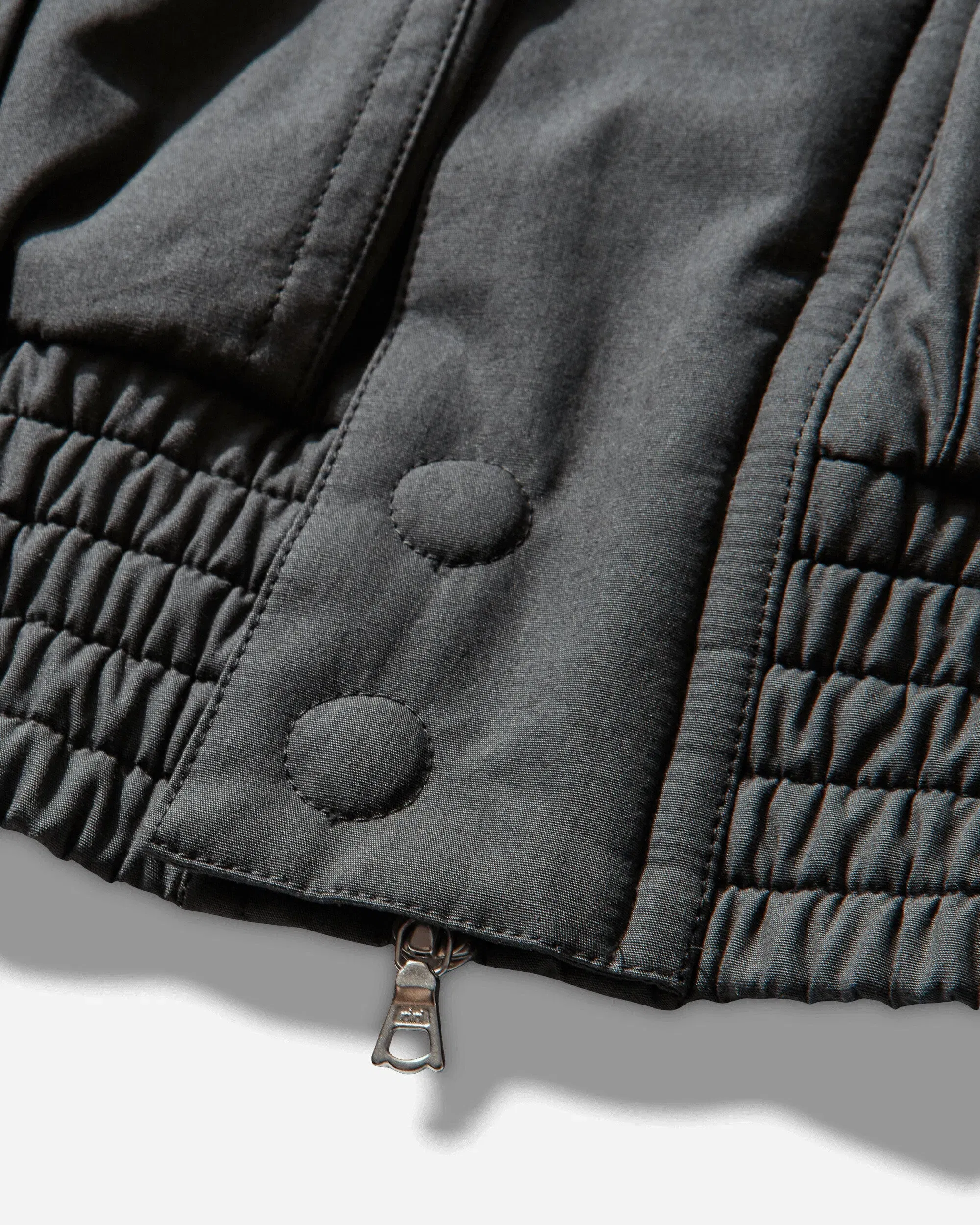 DRIES VAN NOTEN Men's Overdyed Cotton Bomber Jacket Dark Grey