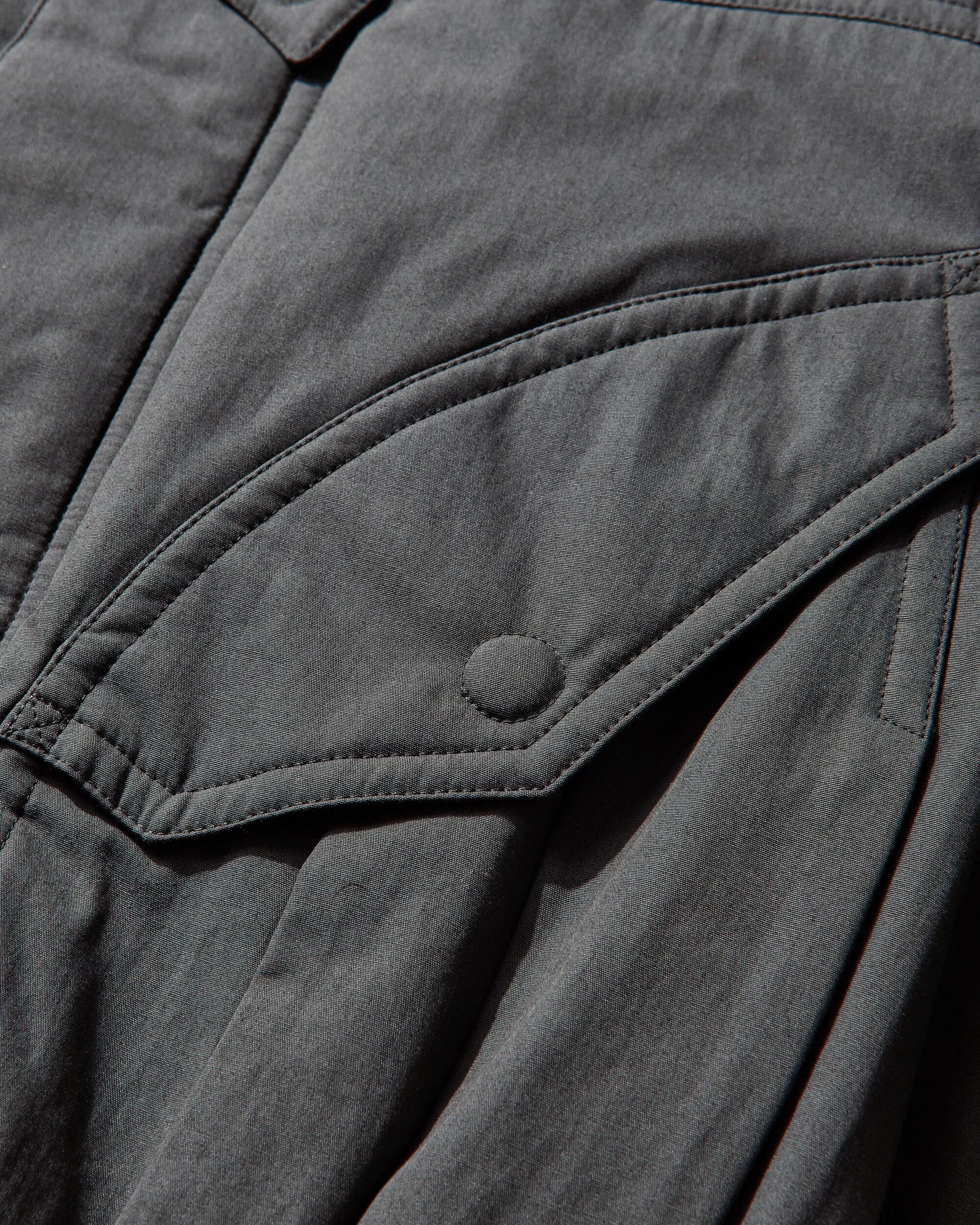 DRIES VAN NOTEN Men's Overdyed Cotton Bomber Jacket Dark Grey