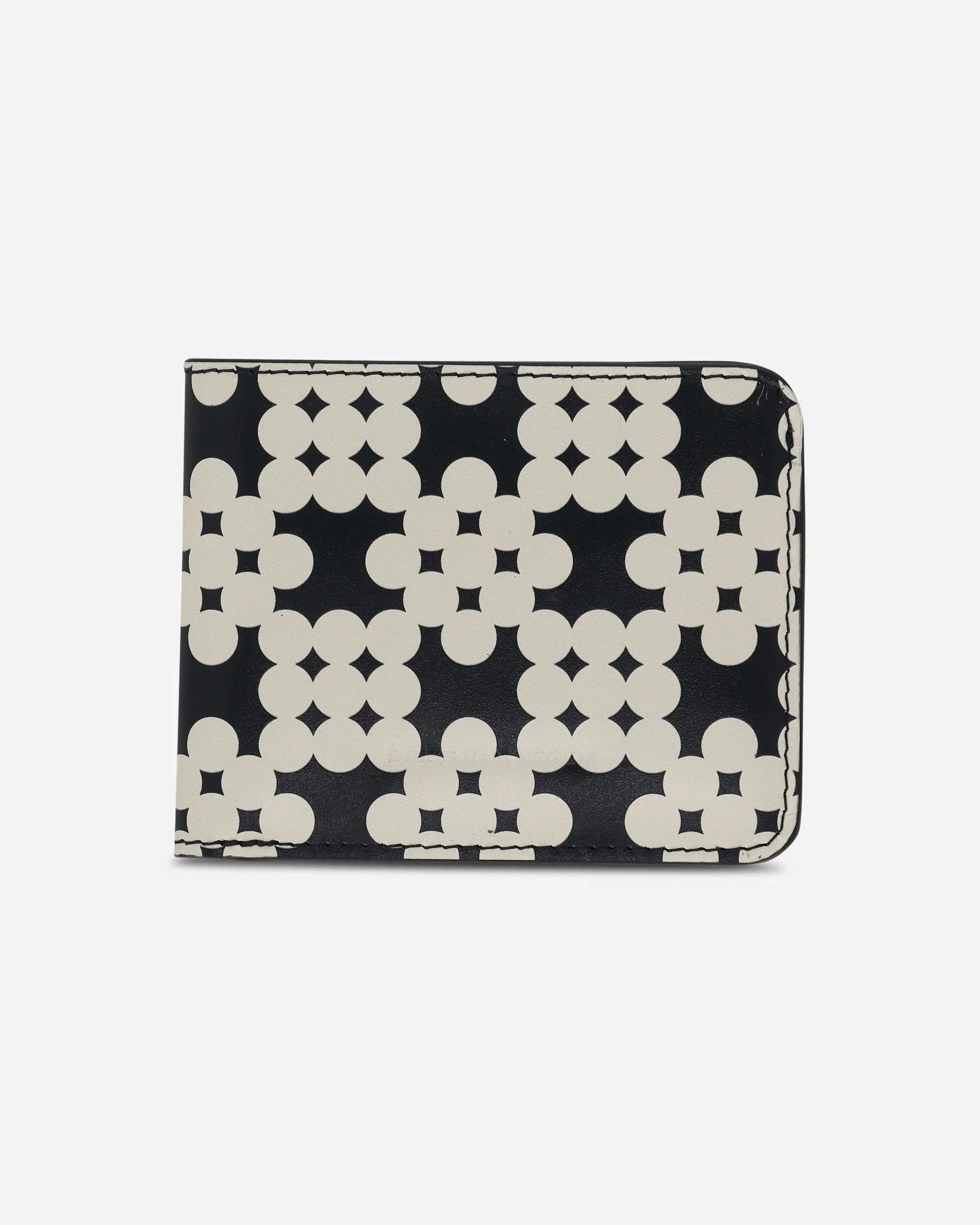 DRIES VAN NOTEN Printed Leather Wallet Ecru