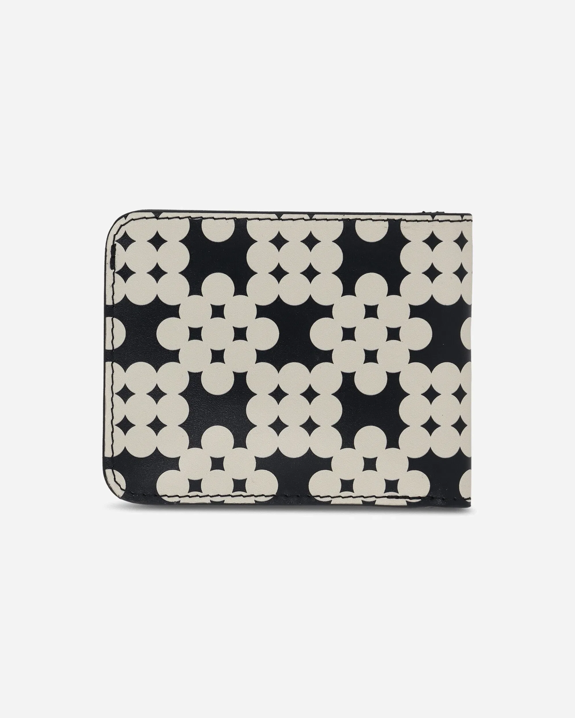 DRIES VAN NOTEN Printed Leather Wallet Ecru