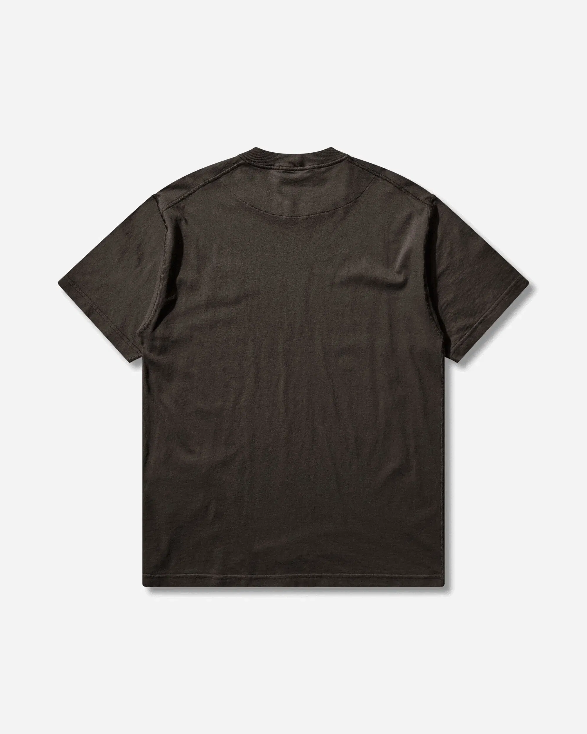 Stone Island Men's Organic Cotton Jersey 'FISSATO' Effect T-Shirt Charcoal