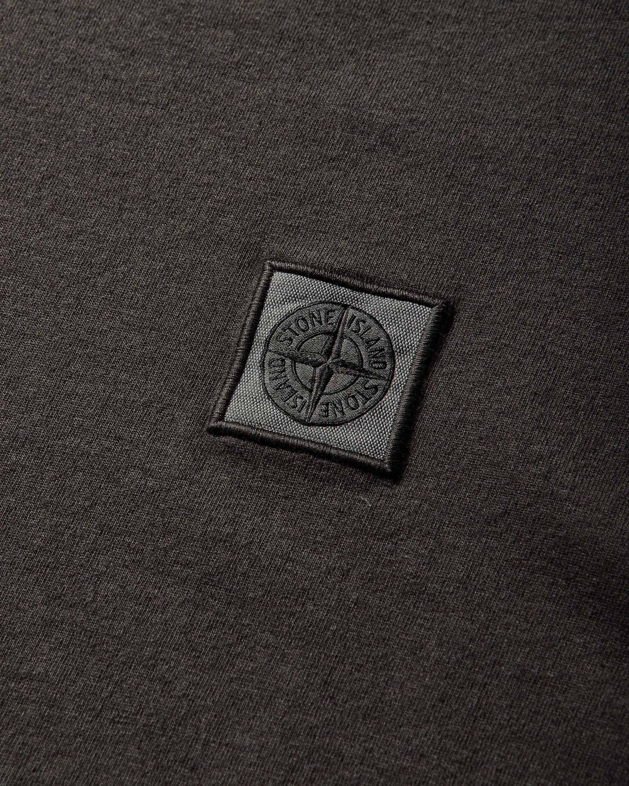 Stone Island Men's Organic Cotton Jersey 'FISSATO' Effect T-Shirt Charcoal