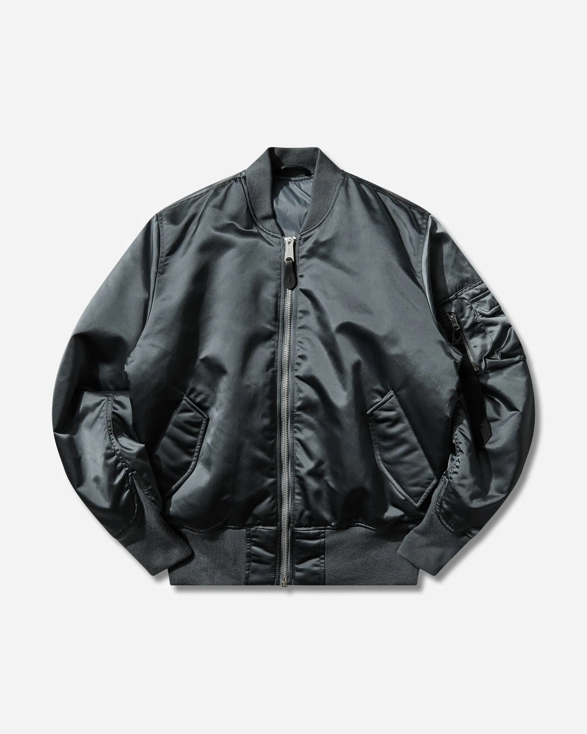 Alpha Industries Men's MA-1 Base Flight Bomber Jacket Denim Blue
