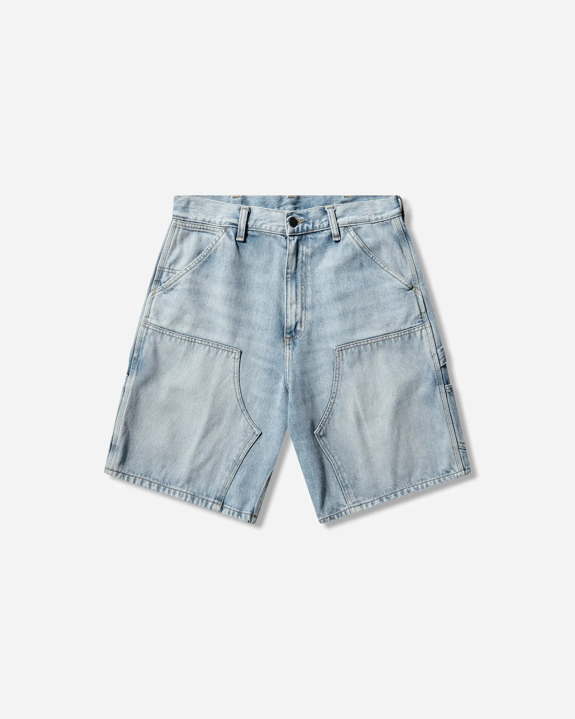 Carhartt WIP Men's Double Knee Shorts Blue (Stone Washed)
