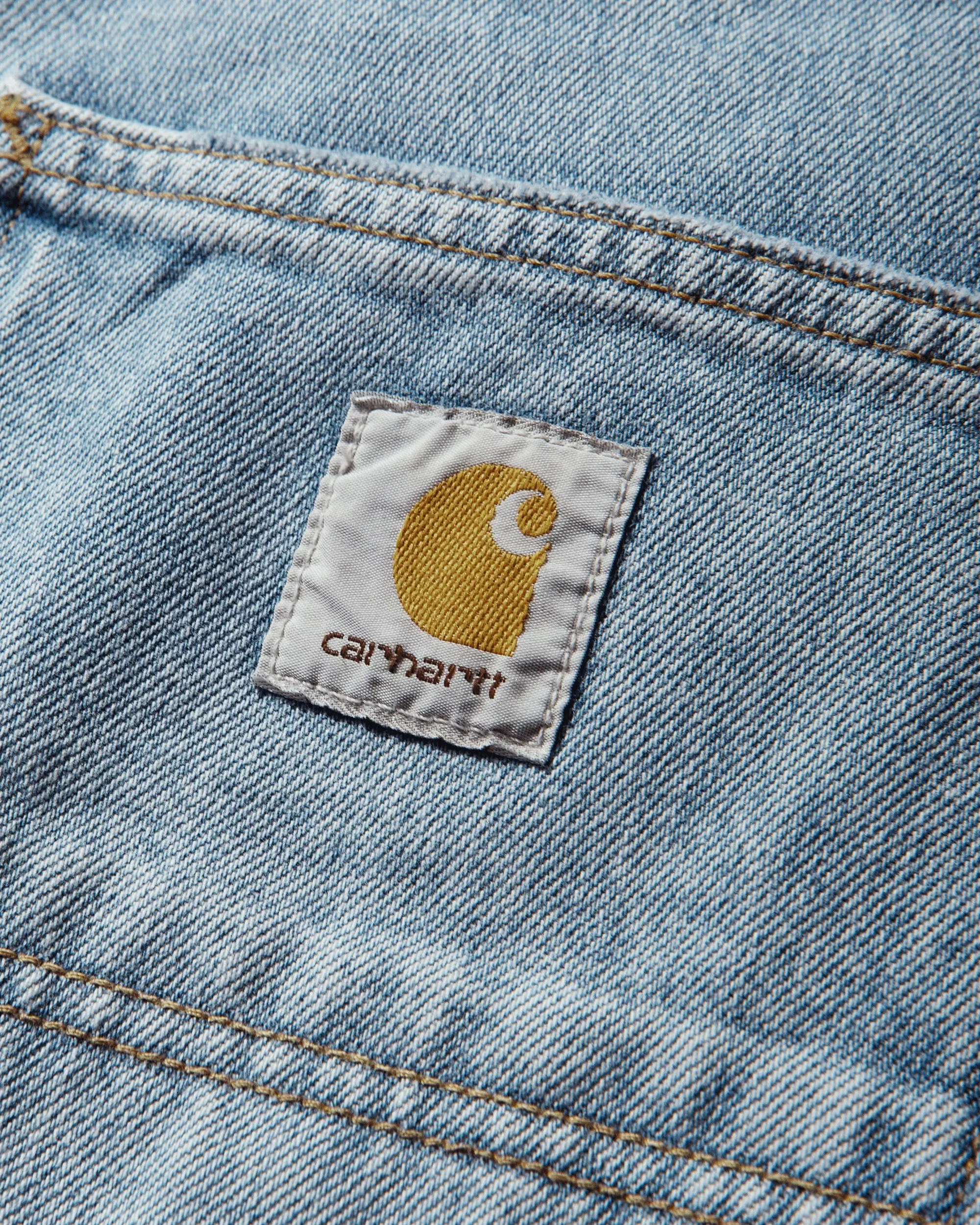 Carhartt WIP Men's Double Knee Shorts Blue (Stone Washed)