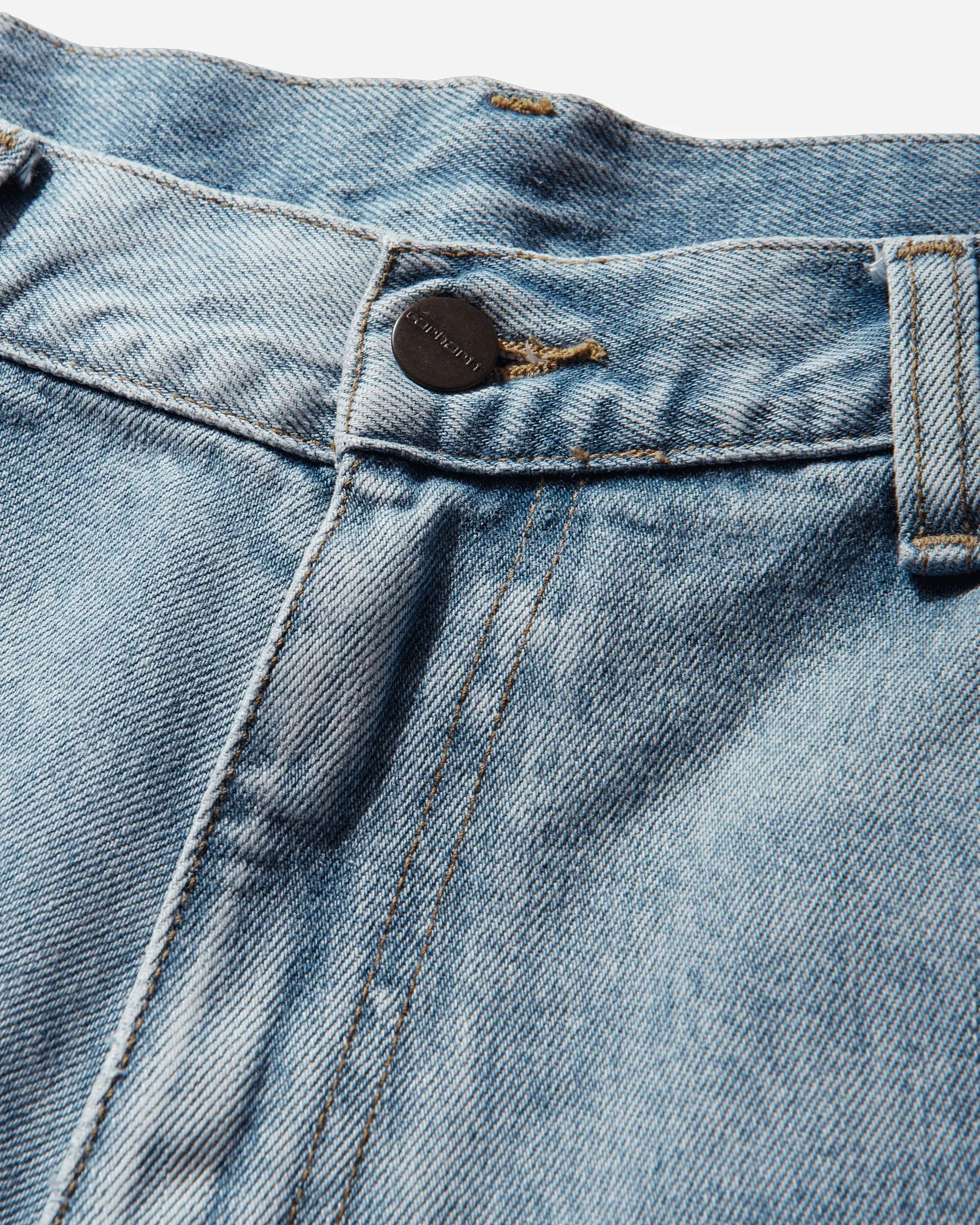 Carhartt WIP Men's Double Knee Shorts Blue (Stone Washed)