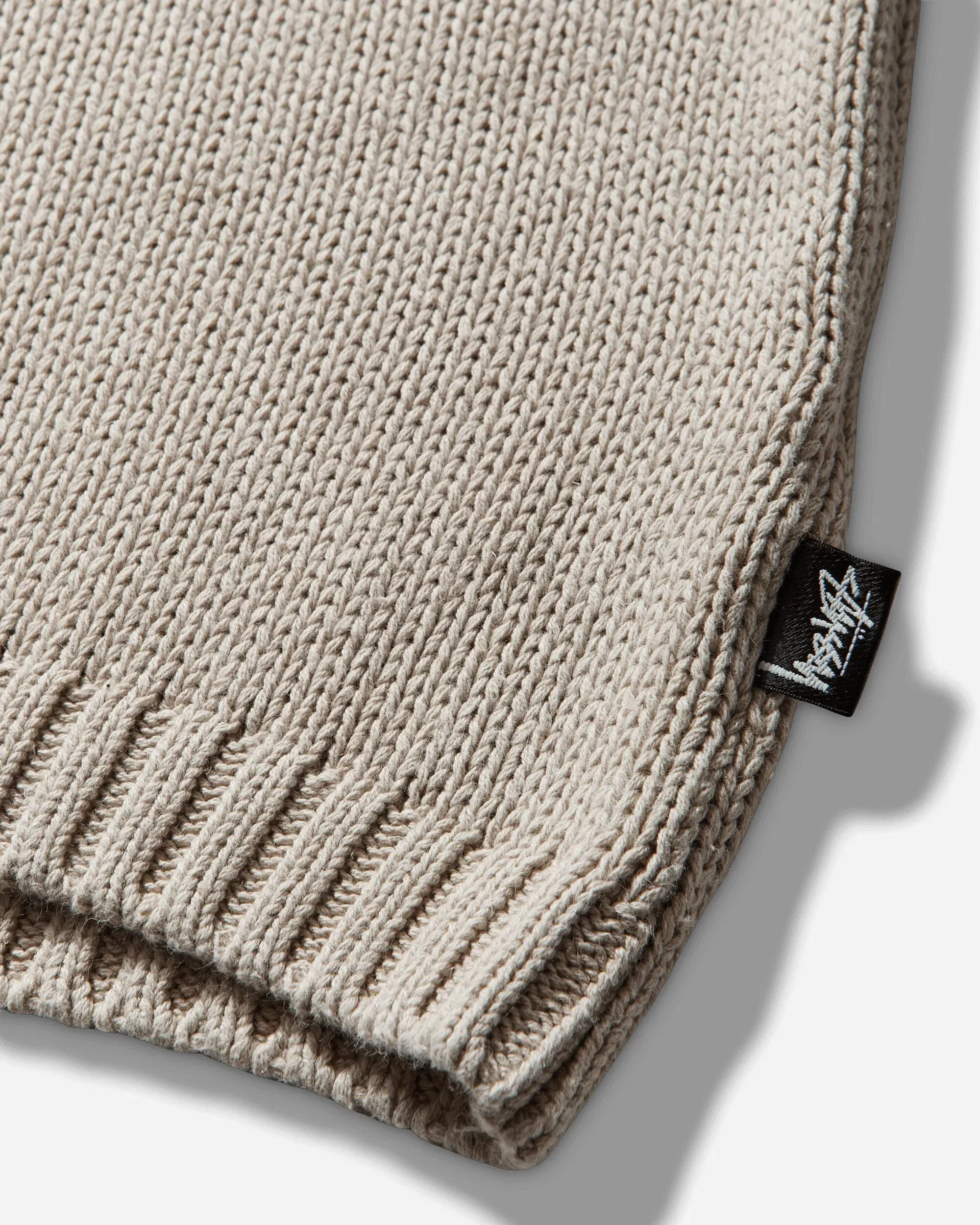Stussy Roll V Neck Sweater Oatmeal