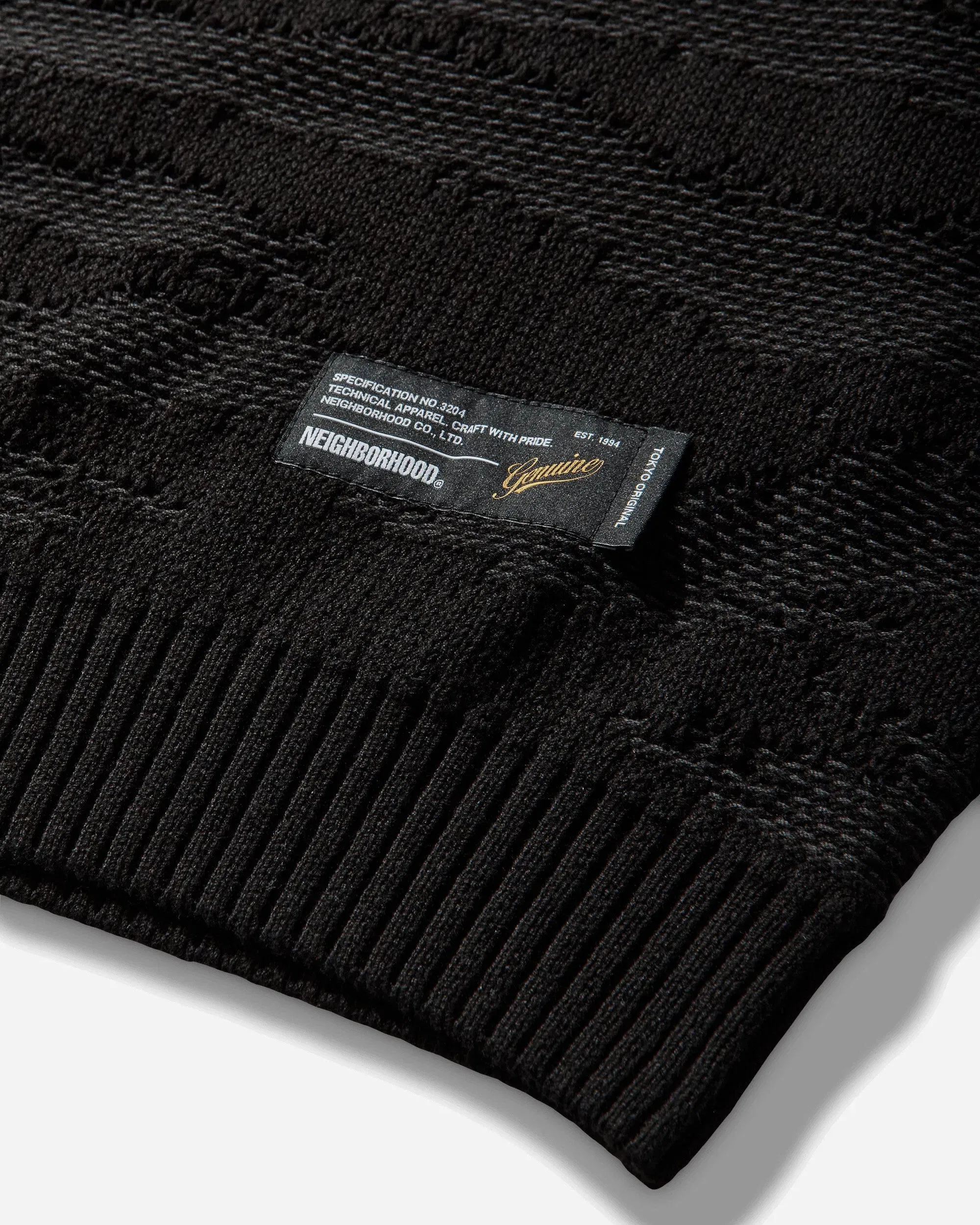 Neighborhood Men's Camo Pattern Crewneck Sweater Black