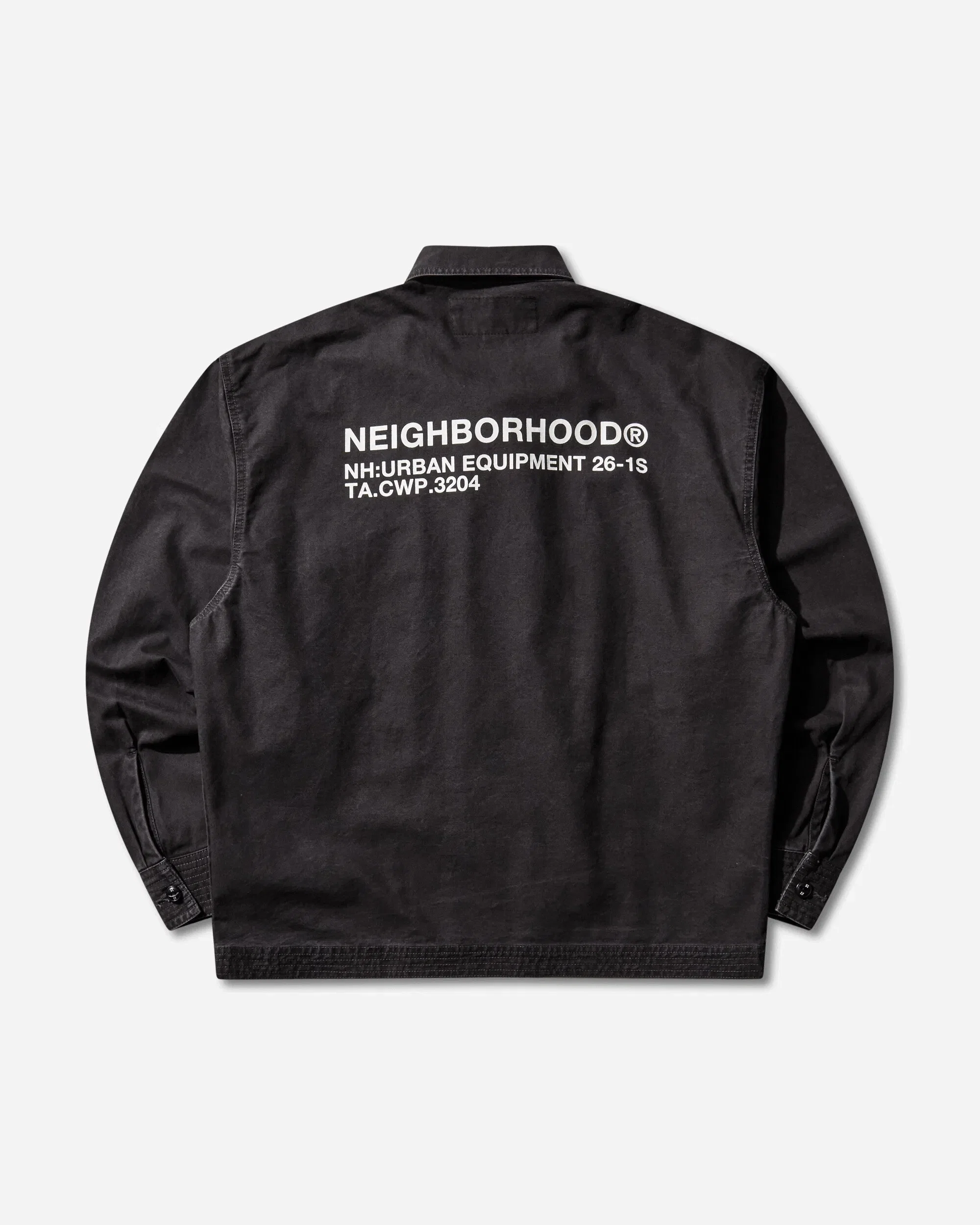Neighborhood Men's Zip Field Longsleeve Shirt Black