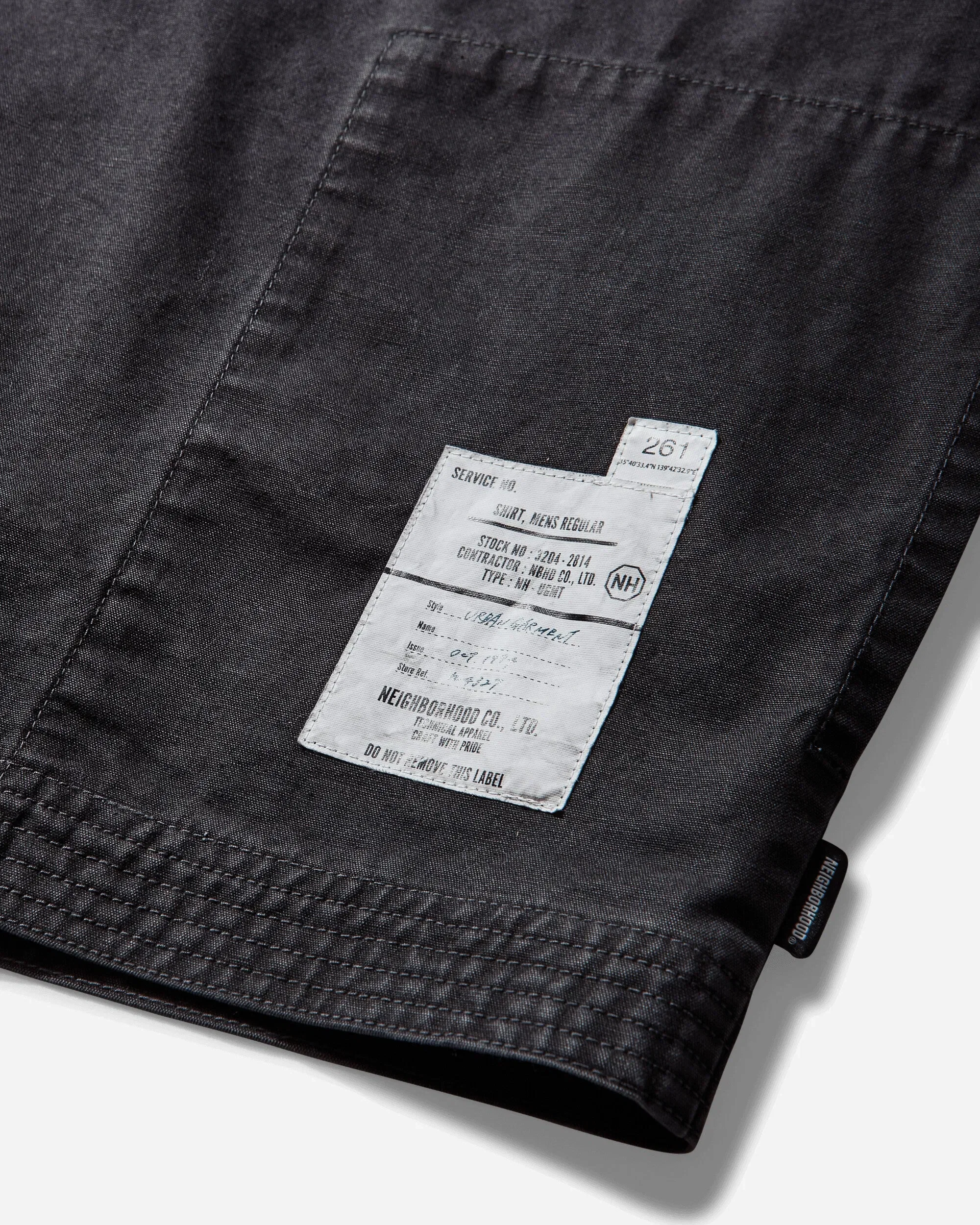 Neighborhood Men's Zip Field Longsleeve Shirt Black