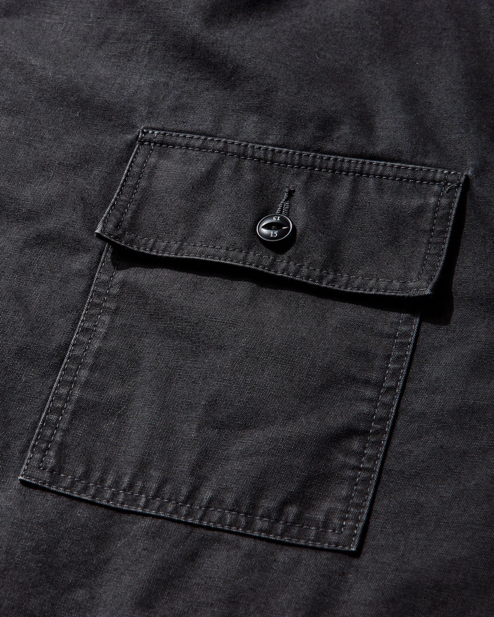 Neighborhood Men's Zip Field Longsleeve Shirt Black