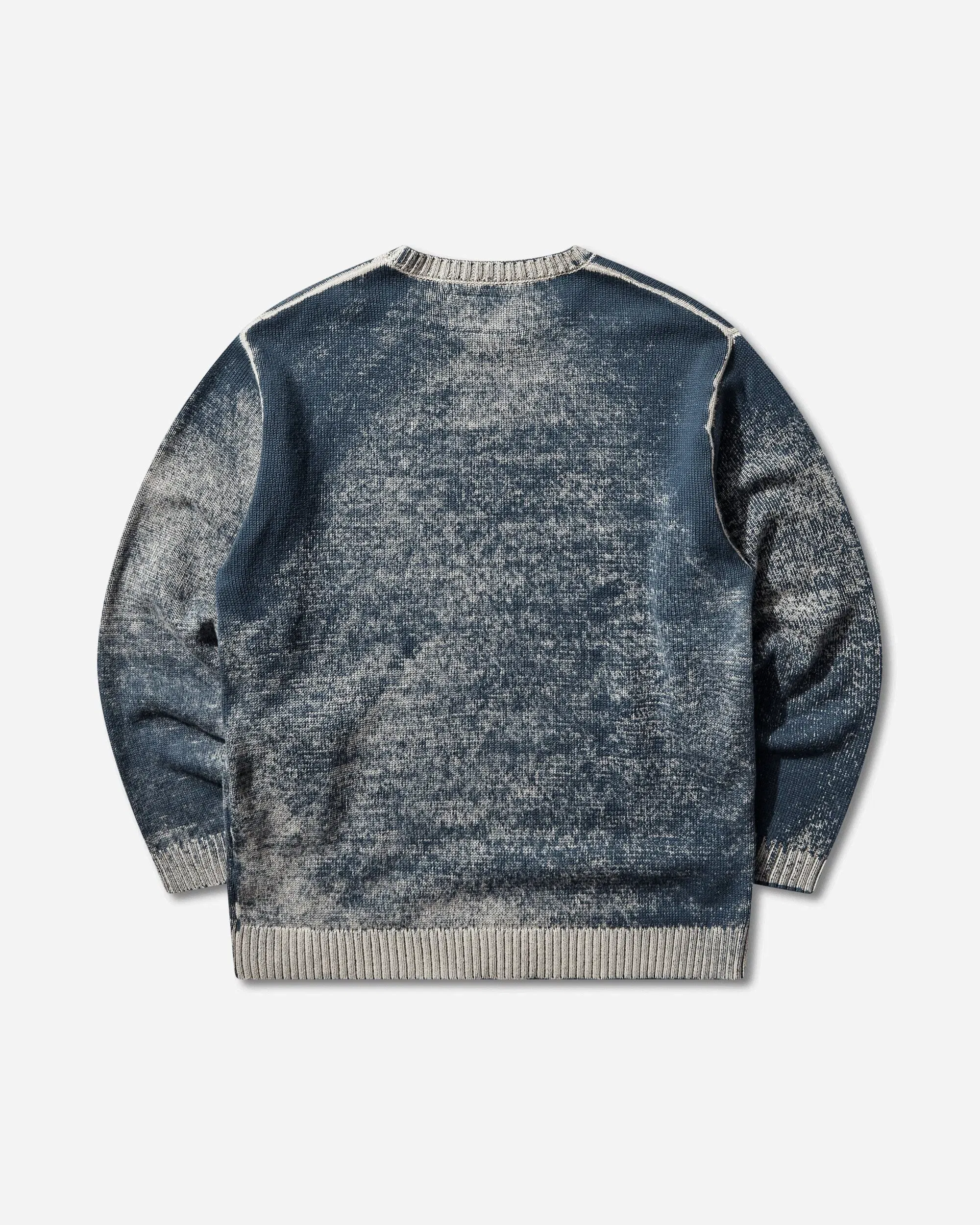 Neighborhood Men's Pigment Bleed Crewneck Sweater Navy