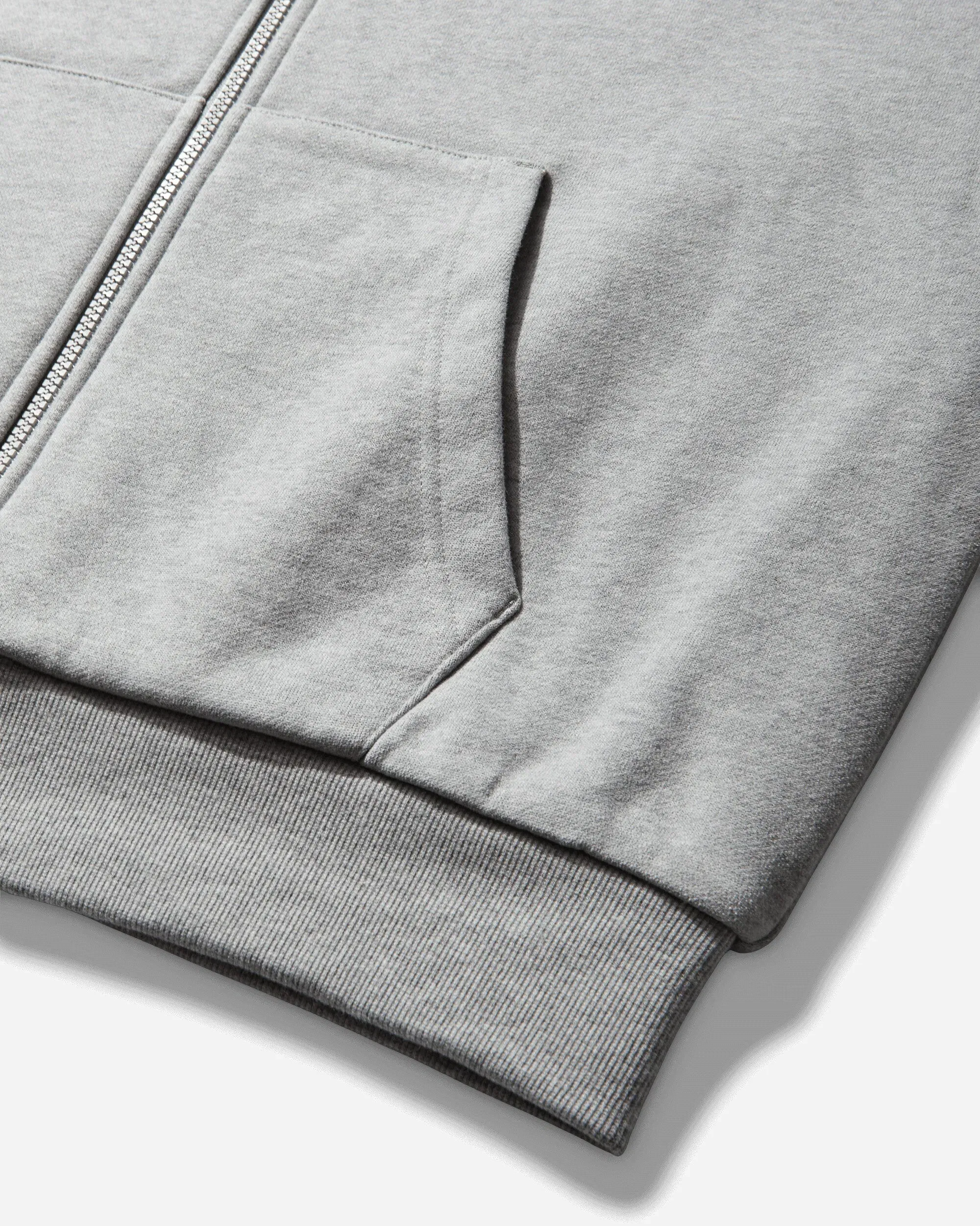Matthew M. Williams Men's Double Layer Zip Up Hoodie Grey Melange