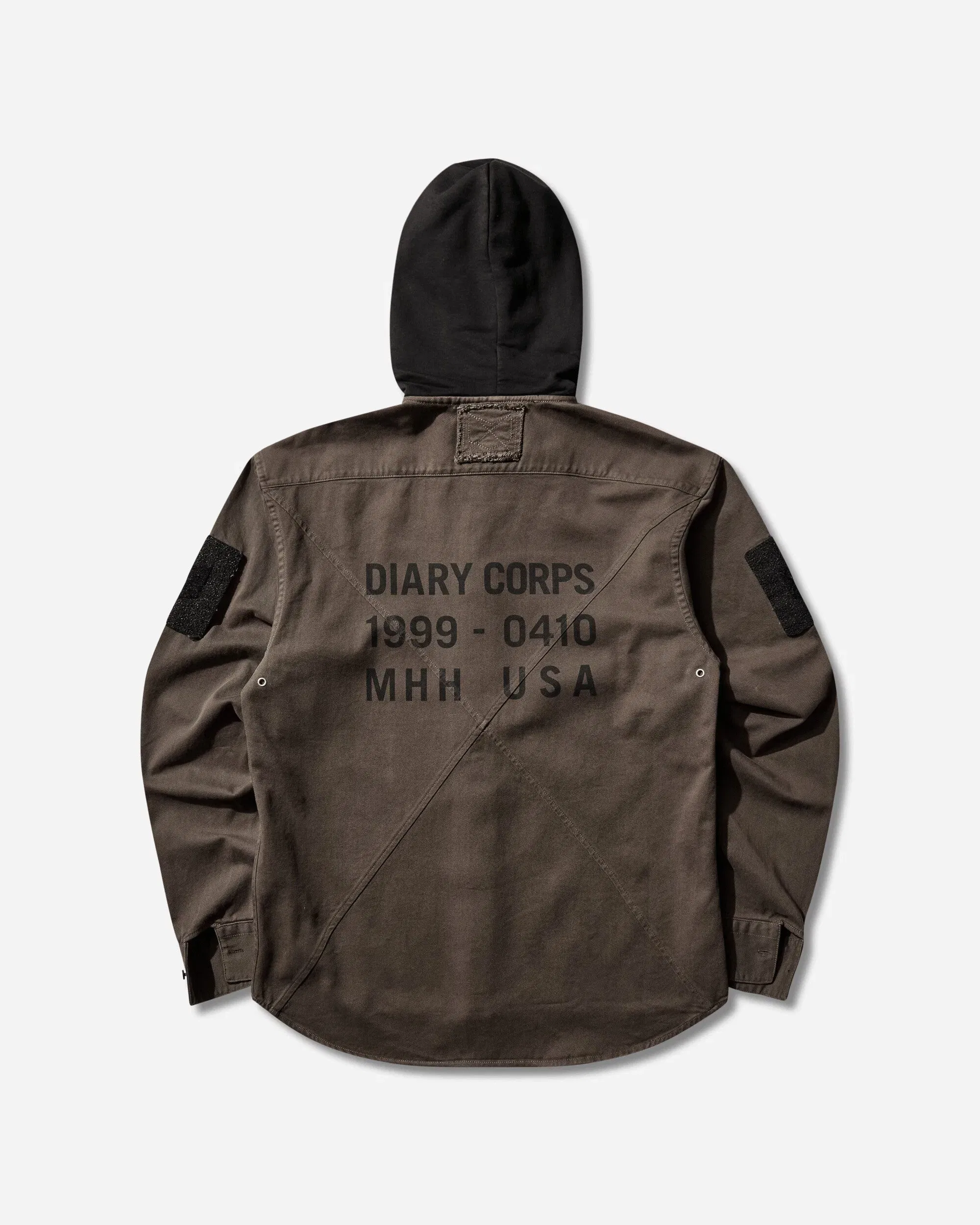 DIARY 1999 Men's Hooded Shirt Khaki