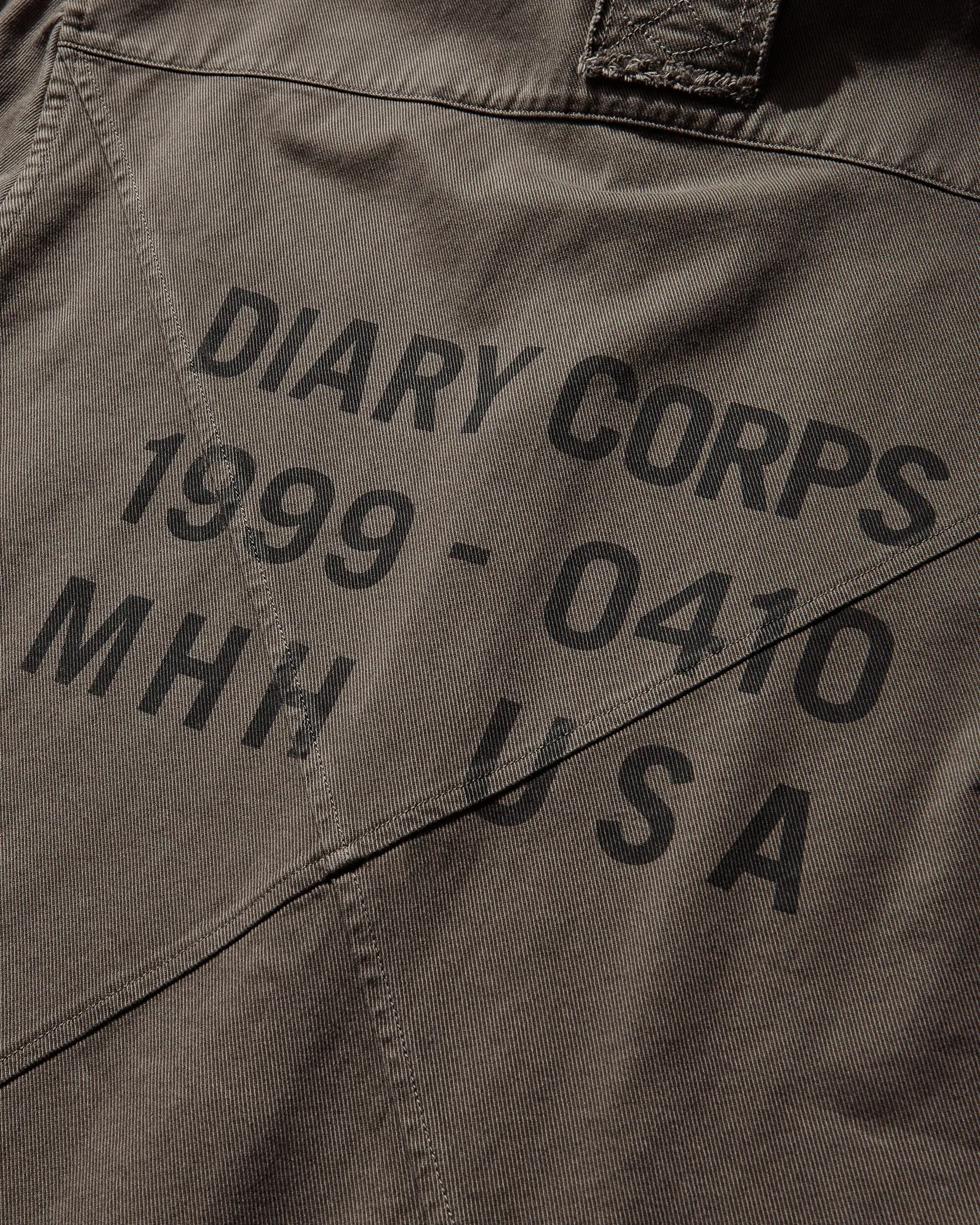 DIARY 1999 Men's Hooded Shirt Khaki