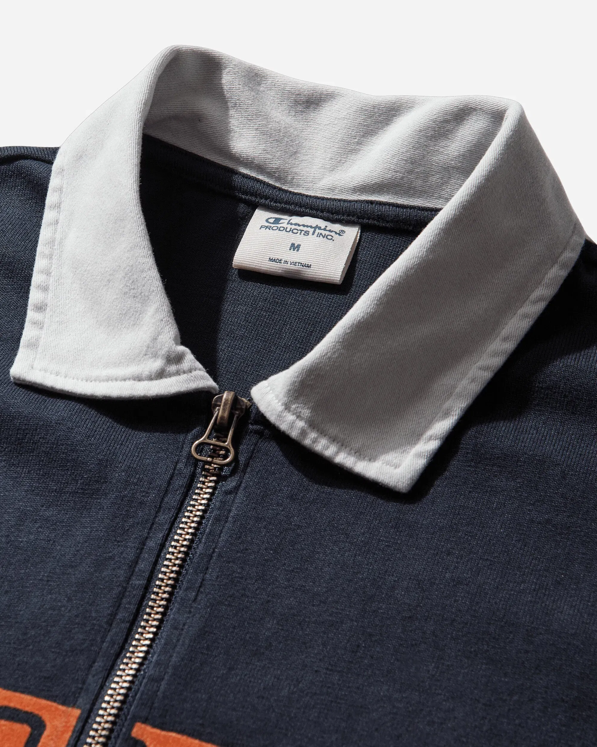 Champion Men's Time Capsule Half Zip Polo Shirt Dark Blue