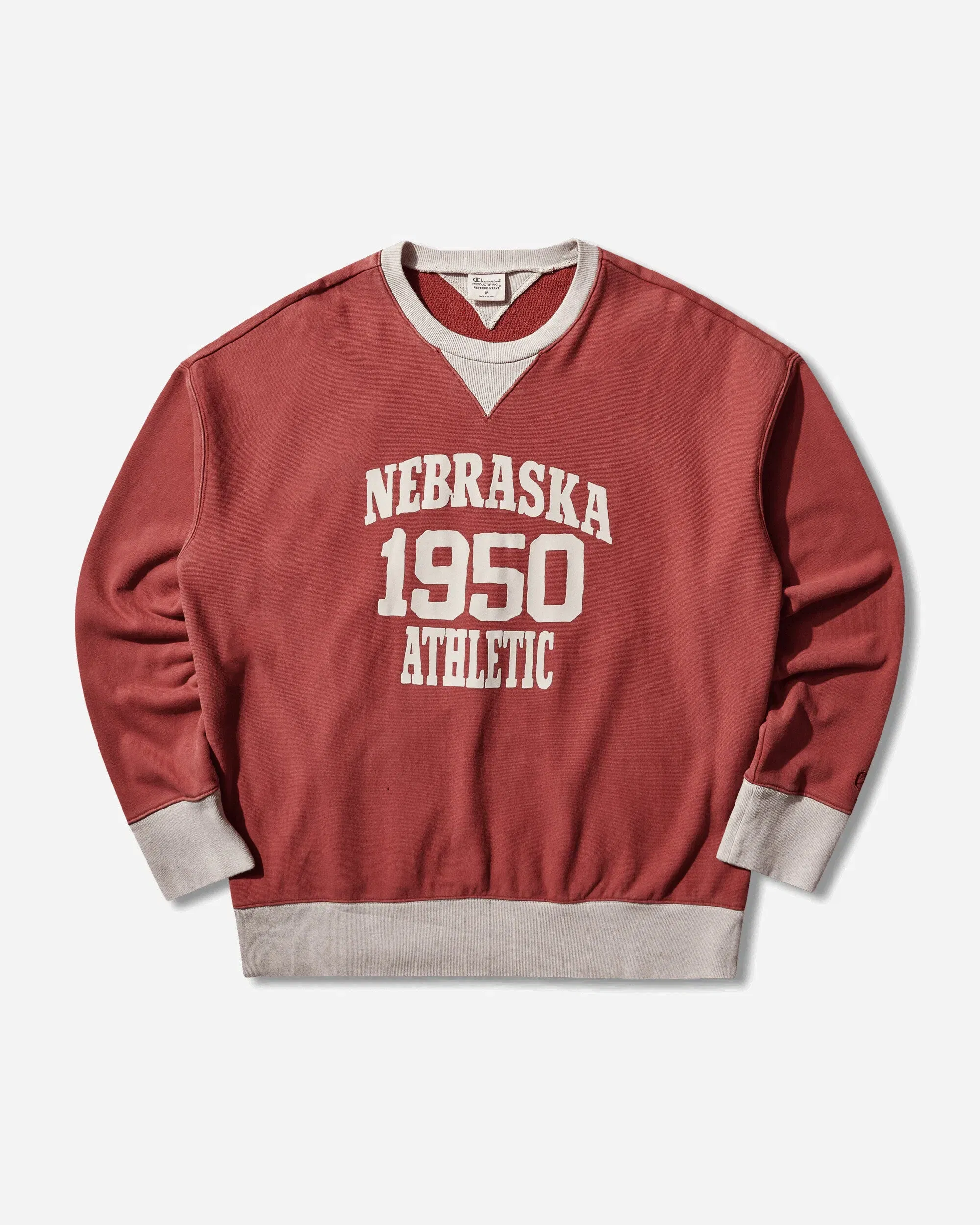 Champion Men's Time Capsule Reverse Wave Crewneck Sweatshirt Red