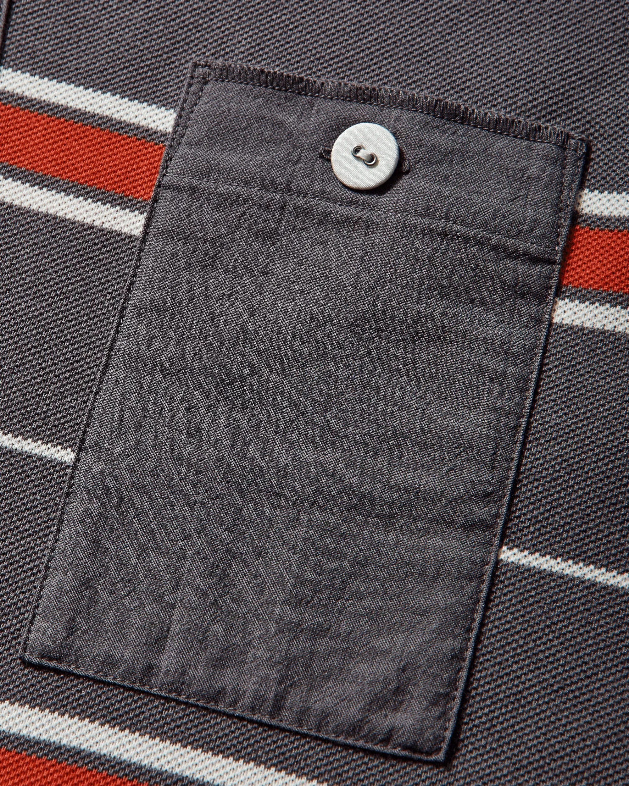 Undercover Men's Striped Polo Shirt Grey Border