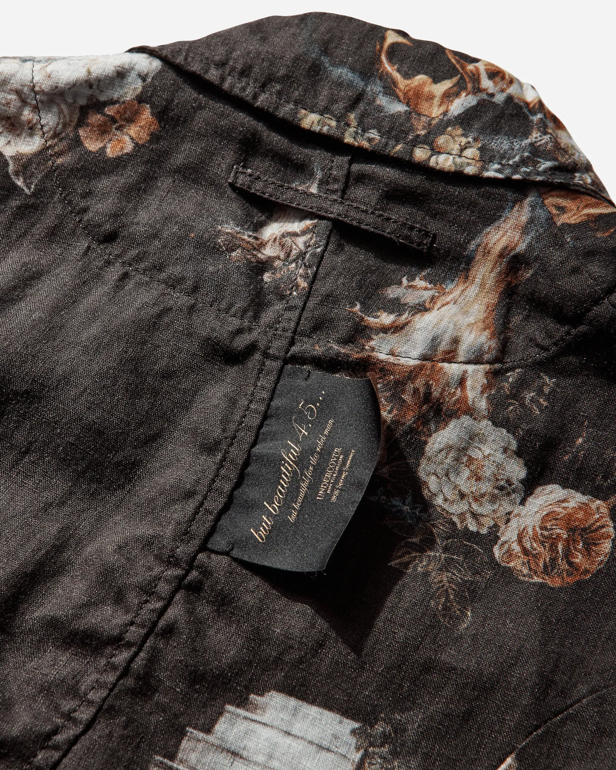 Undercover Men's Emma Bennett All-Over Print Linen Jacket Black