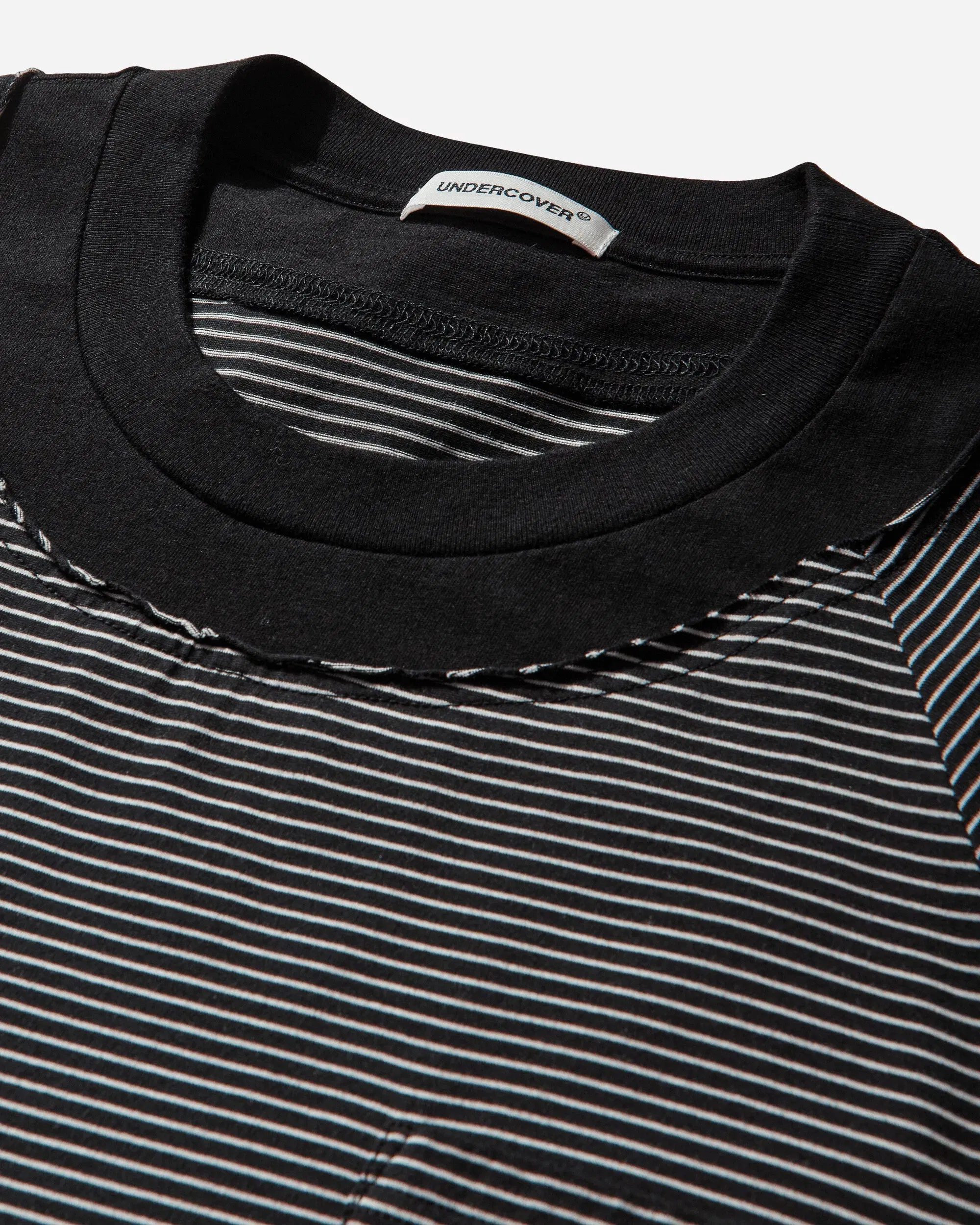 Undercover Men's Striped T-Shirt Black Border