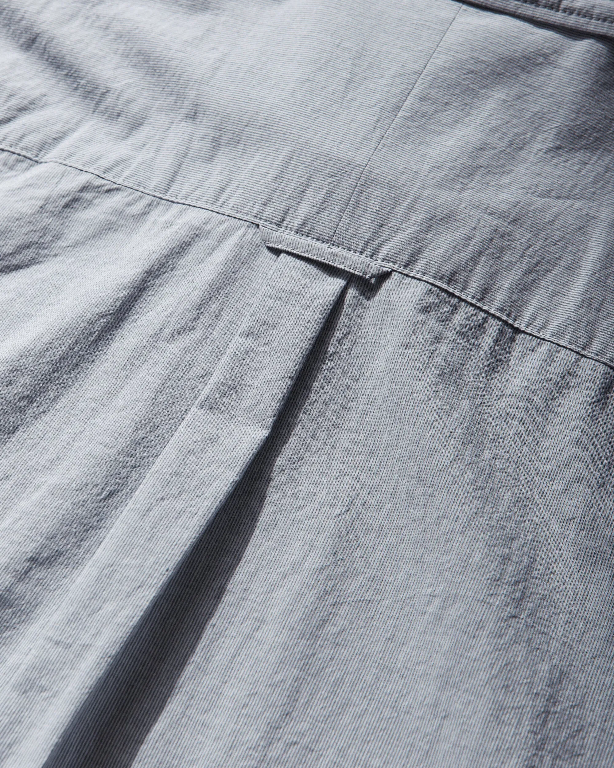 Undercover Men's Paneled Cotton Shirt Navy Stripe