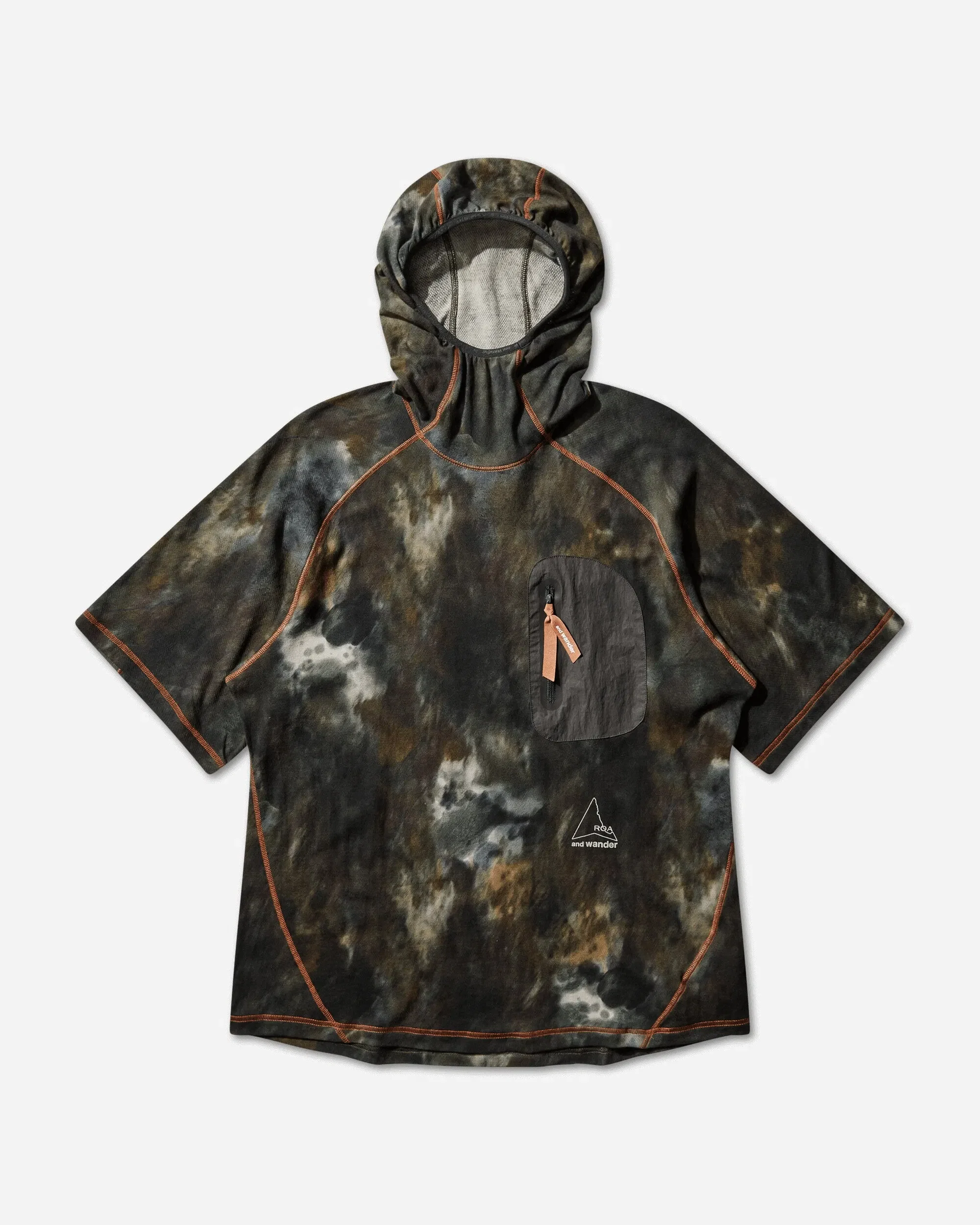 ROA and wander Printed Hooded T-Shirt Camo