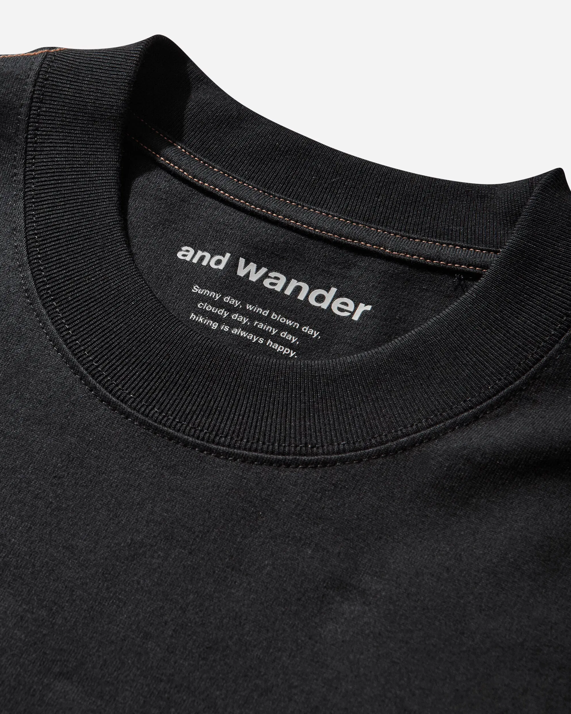 ROA and wander Logo Printed T-Shirt Black