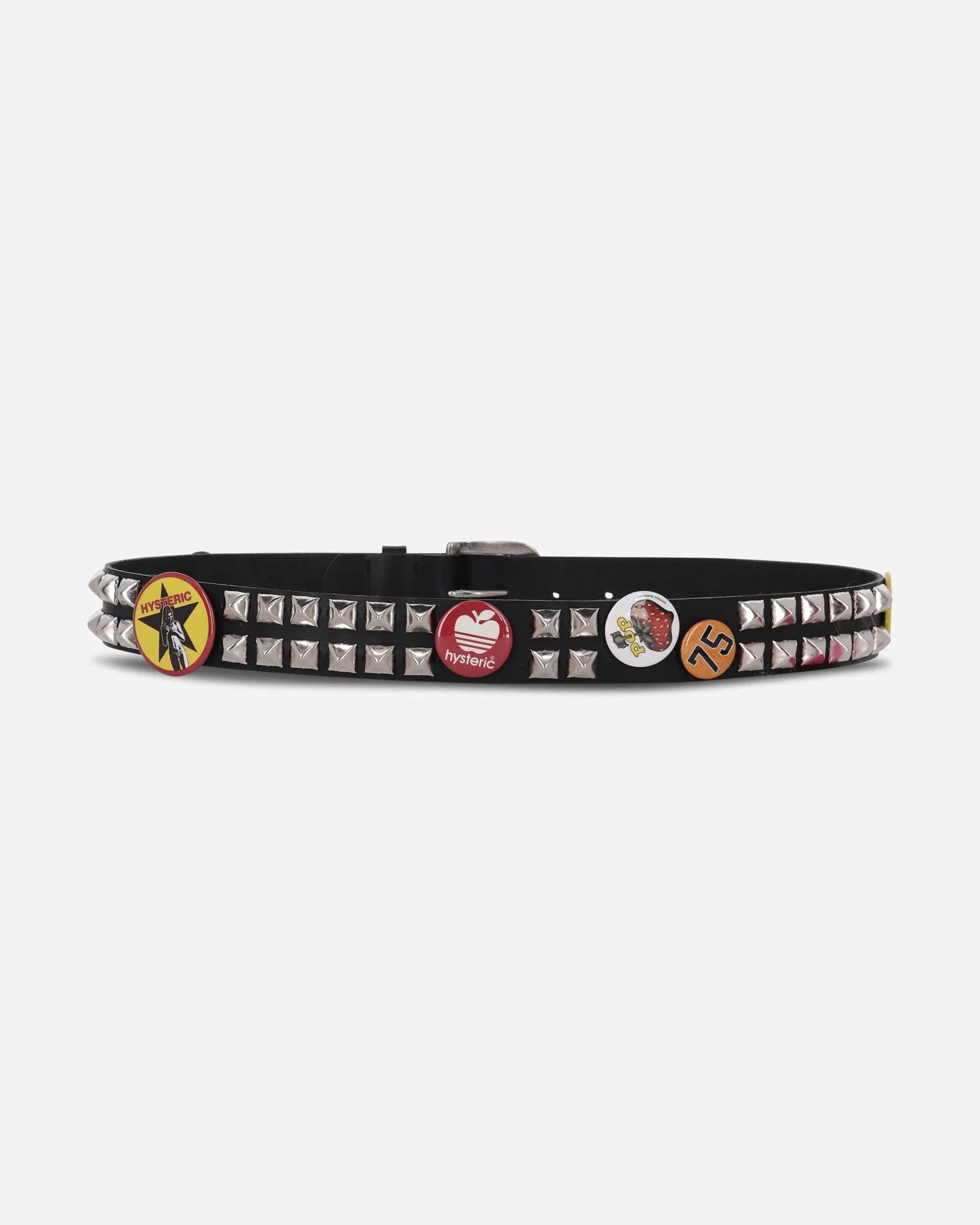 Hysteric Glamour Studs Badges Fever Belt Black