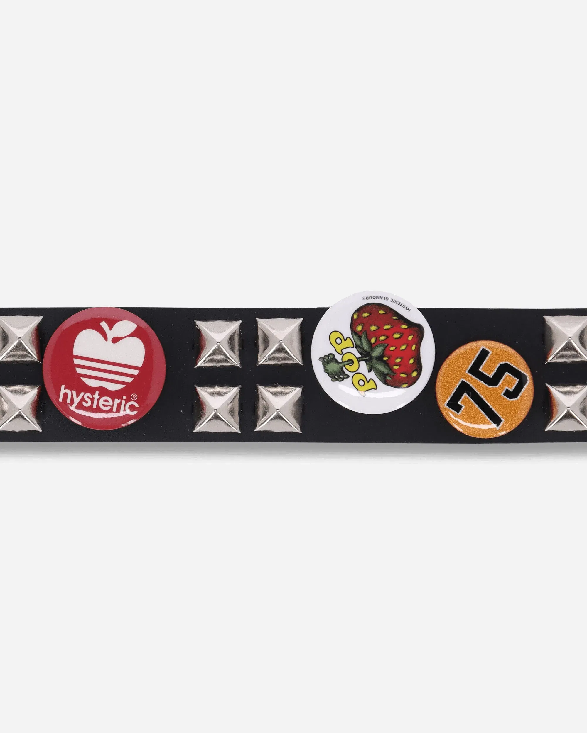 Hysteric Glamour Studs Badges Fever Belt Black