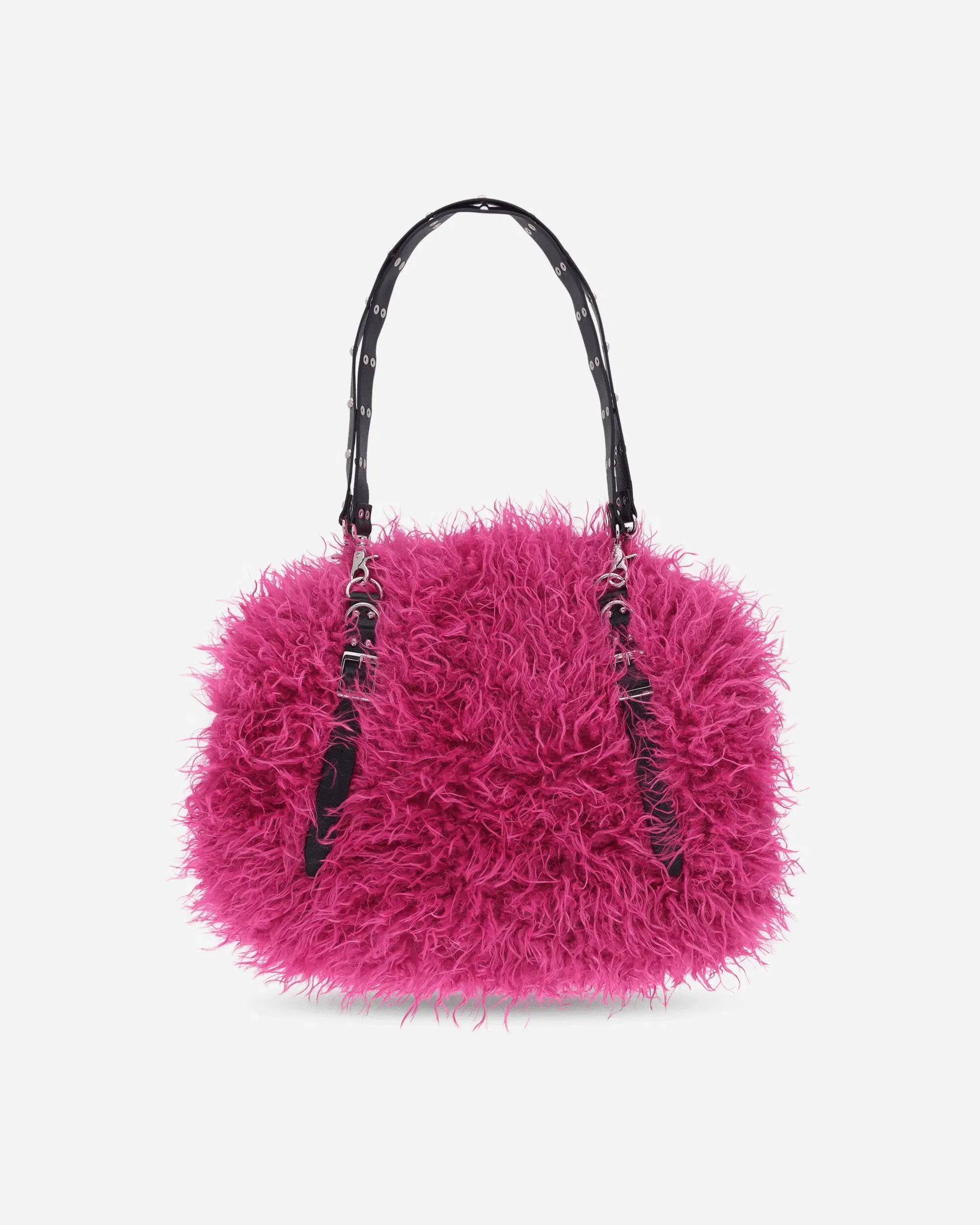 Hysteric Glamour Studded Belt Fur Bag Pink