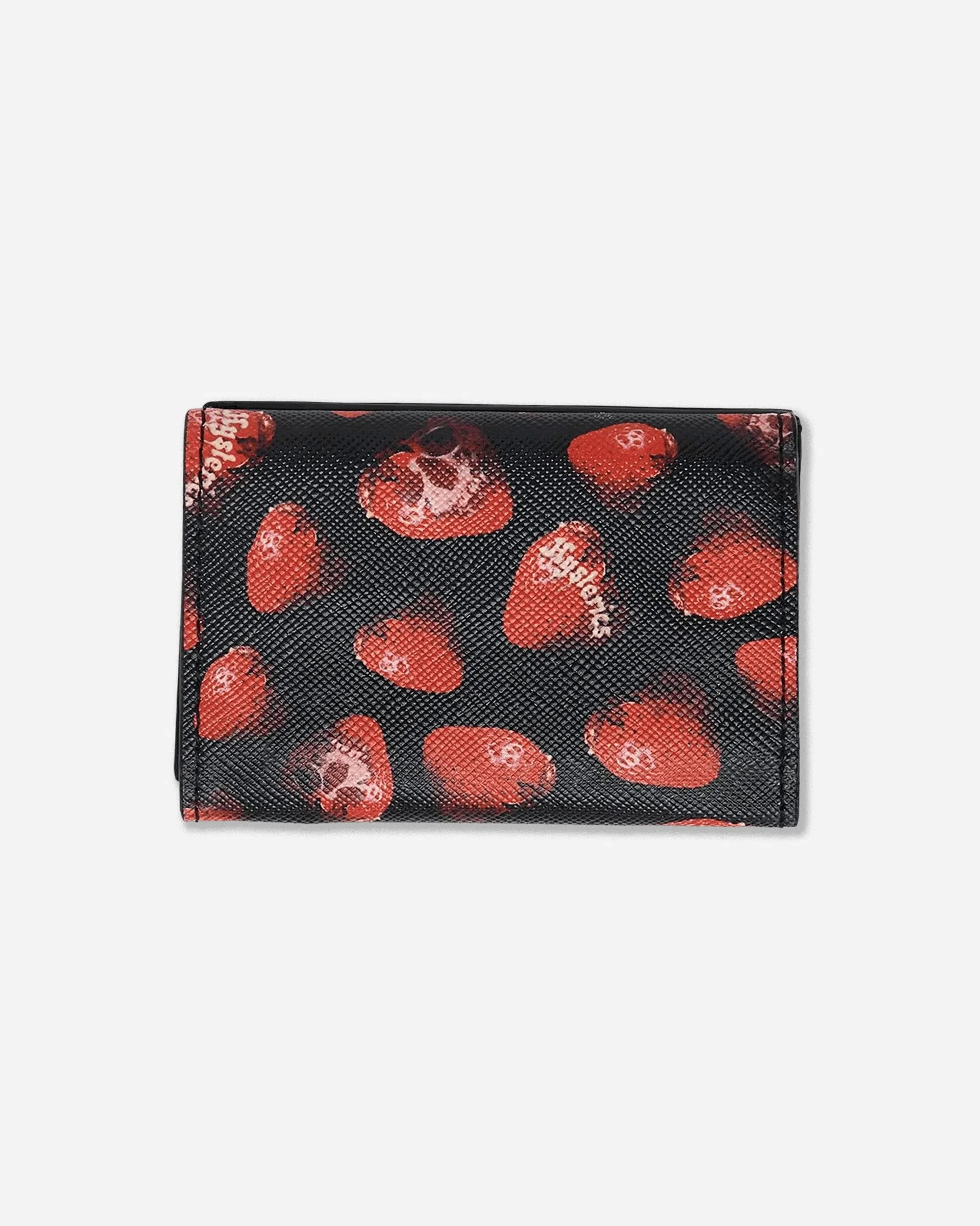 Hysteric Glamour Skull Berry Tri-Fold Wallet Black