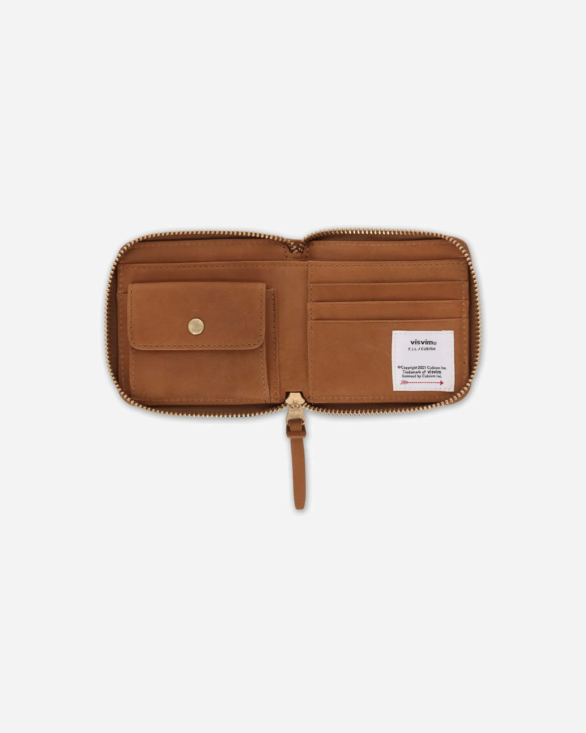 visvim Leather Bi-Fold Wallet Camel