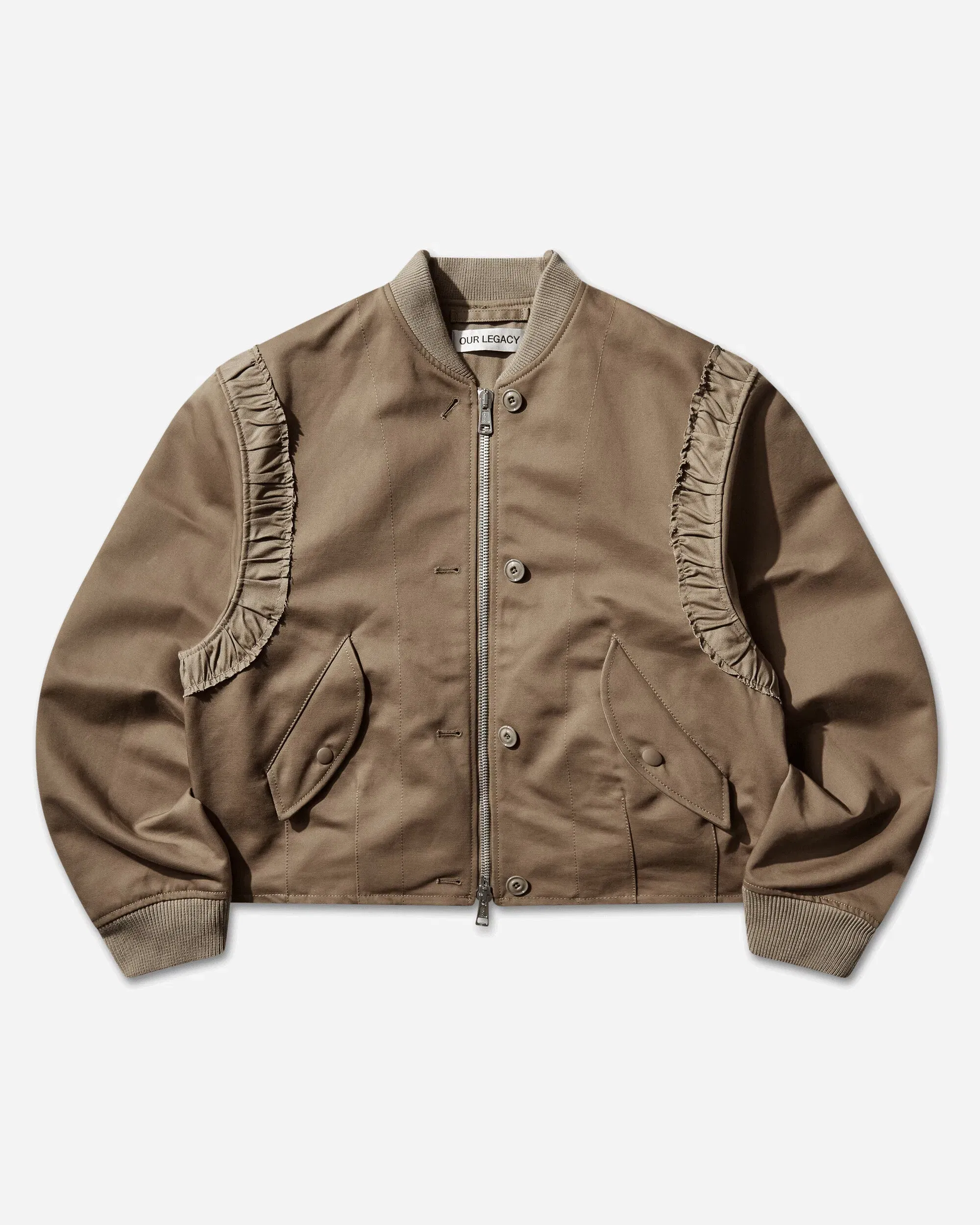 OUR LEGACY Women's Frill Bomber Jacket Kharkee
