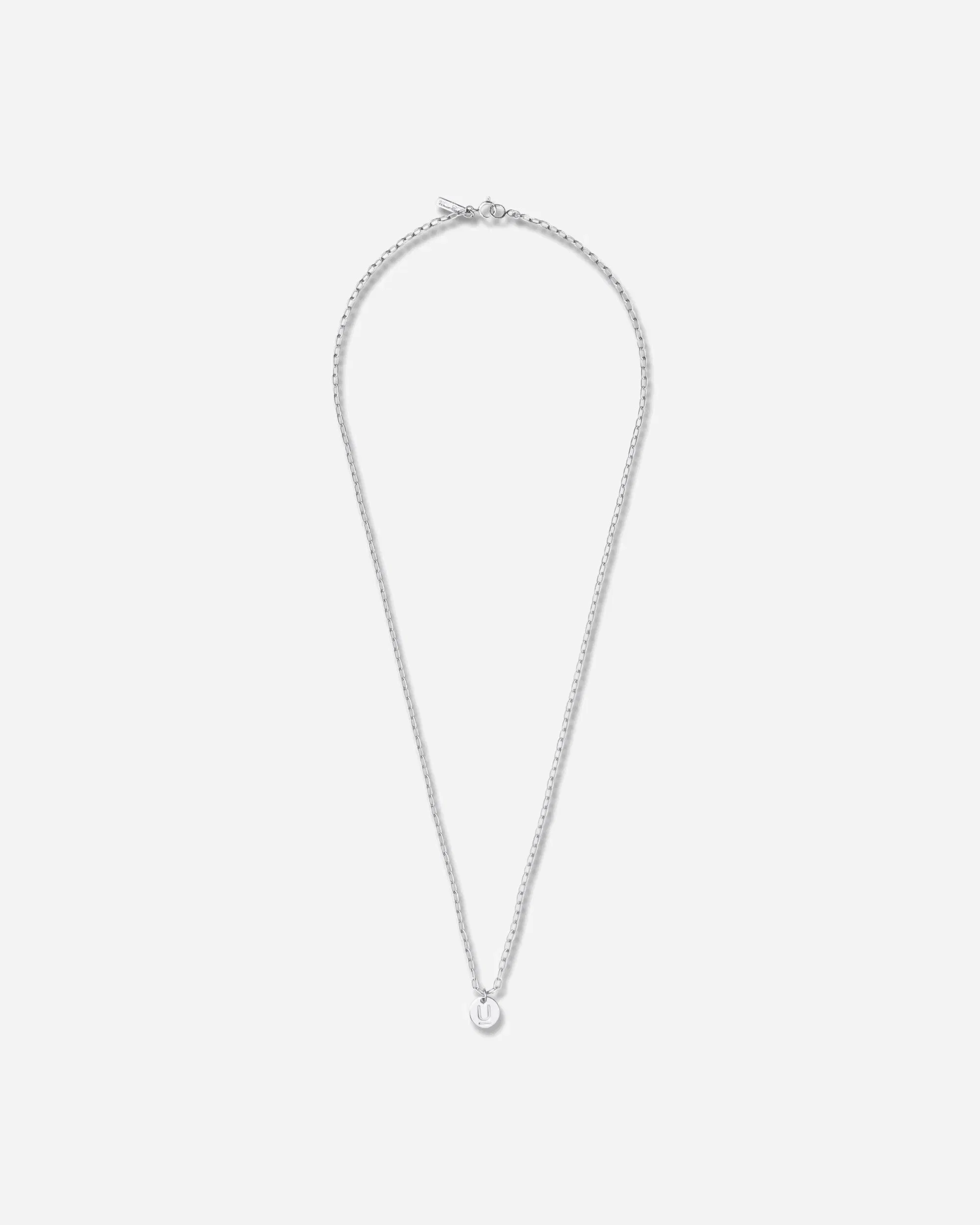 Undercover Logo Brass Necklace Silver