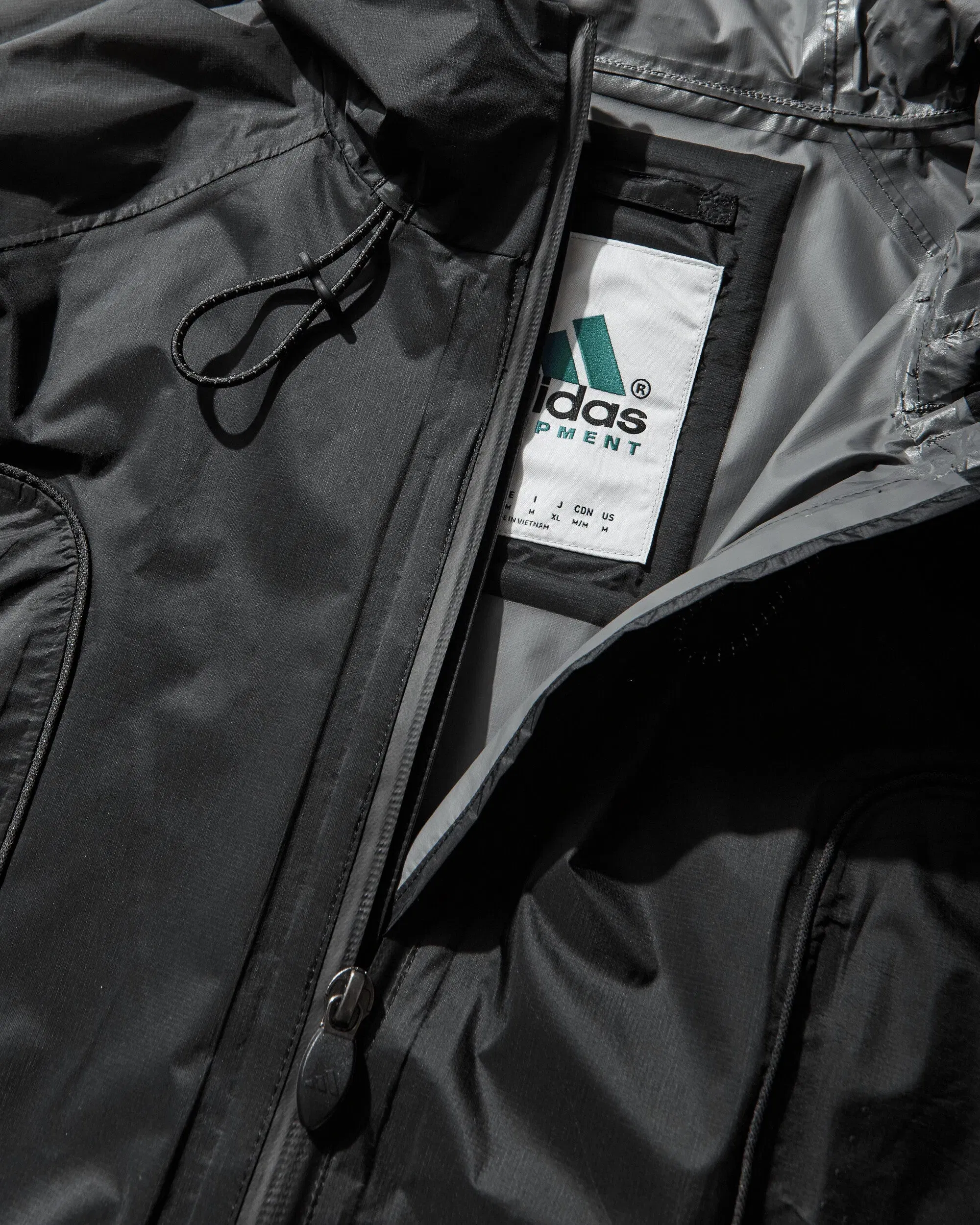 adidas Men's EQT Full Zip Shell Jacket Black