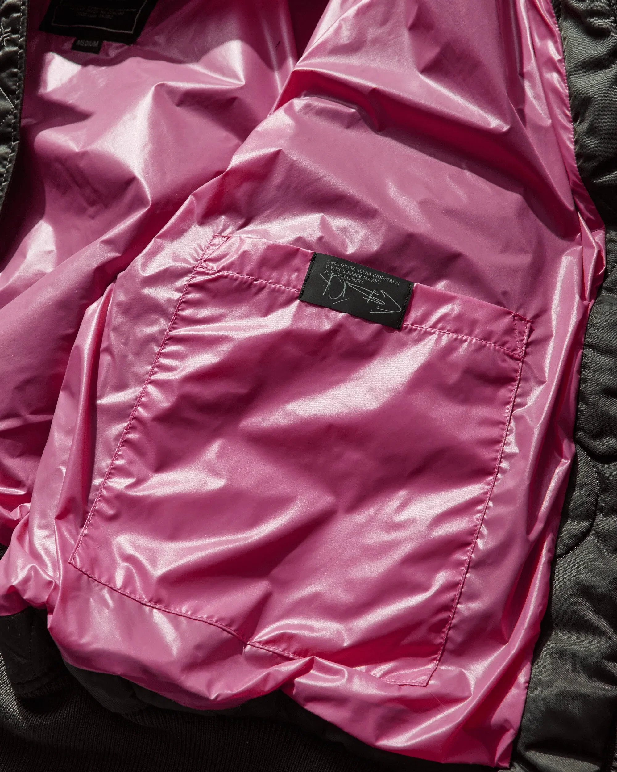 GR10K Alpha Industries CWU-45 Bomber Jacket Rep Grey