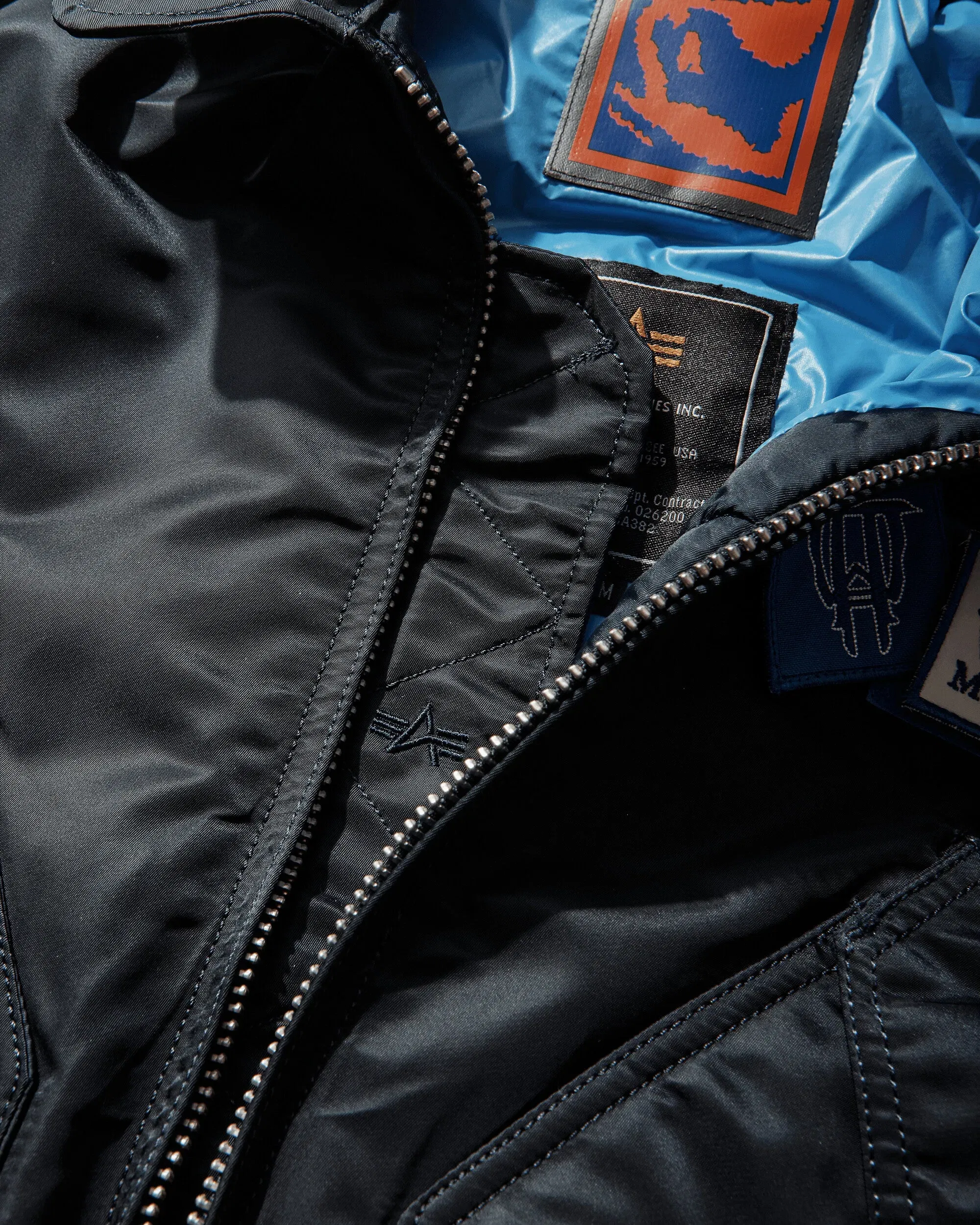 GR10K Alpha Industries CWU-45 Bomber Jacket Rep Navy