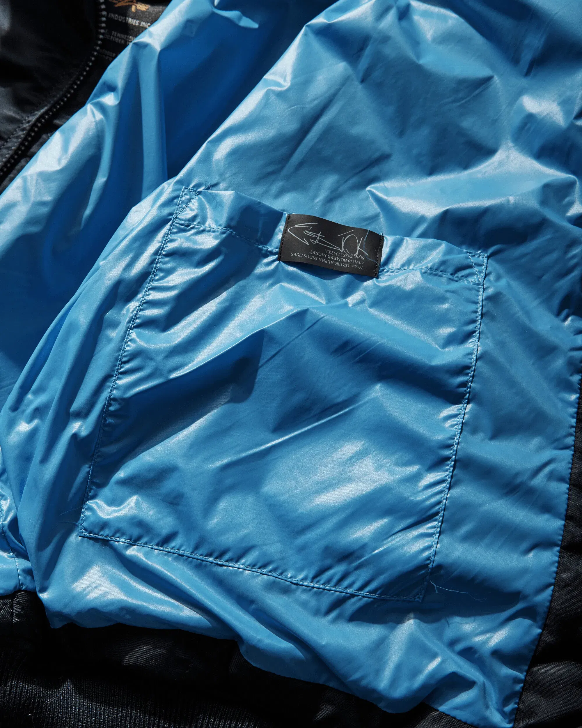 GR10K Alpha Industries CWU-45 Bomber Jacket Rep Navy