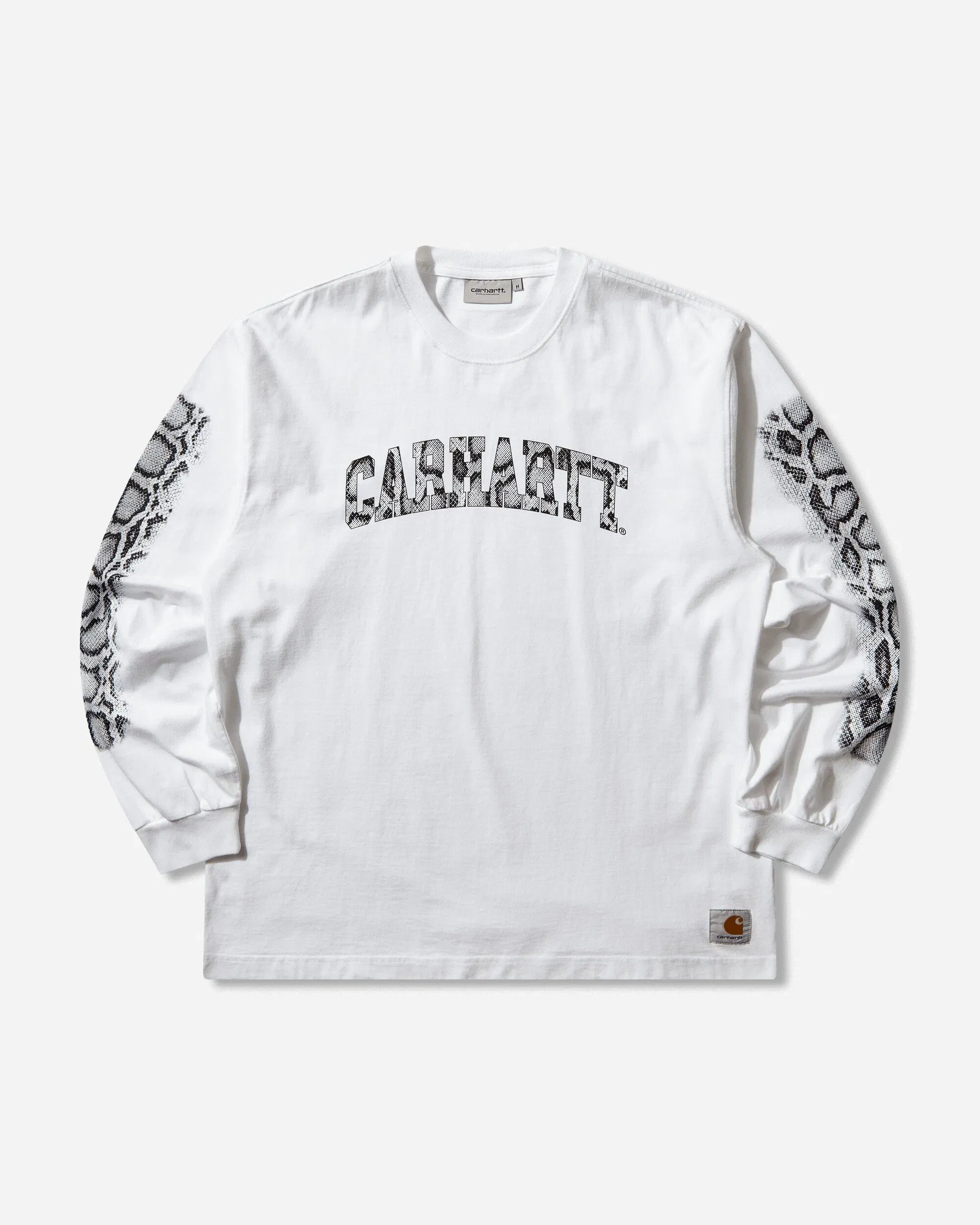 Carhartt WIP Men's Camo Snake Longsleeve T-Shirt White