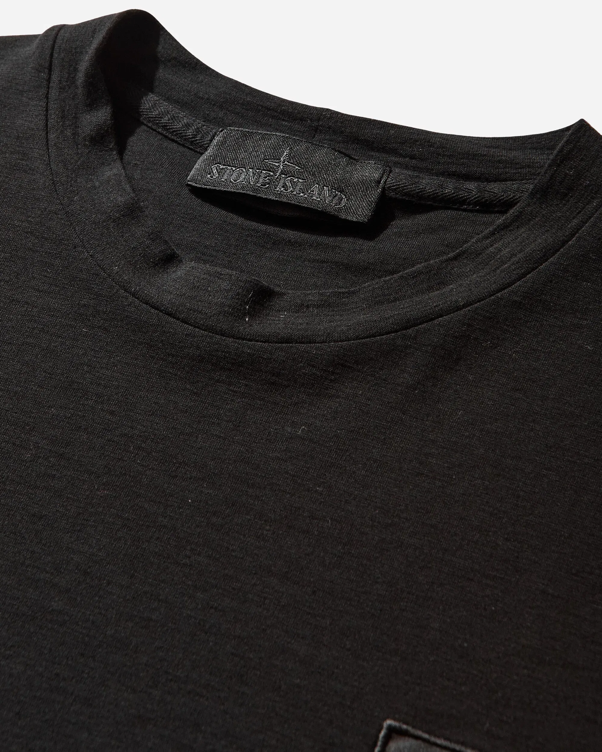 Stone Island Men's Ghost Organic Cotton Jersey Crepe T-Shirt Black