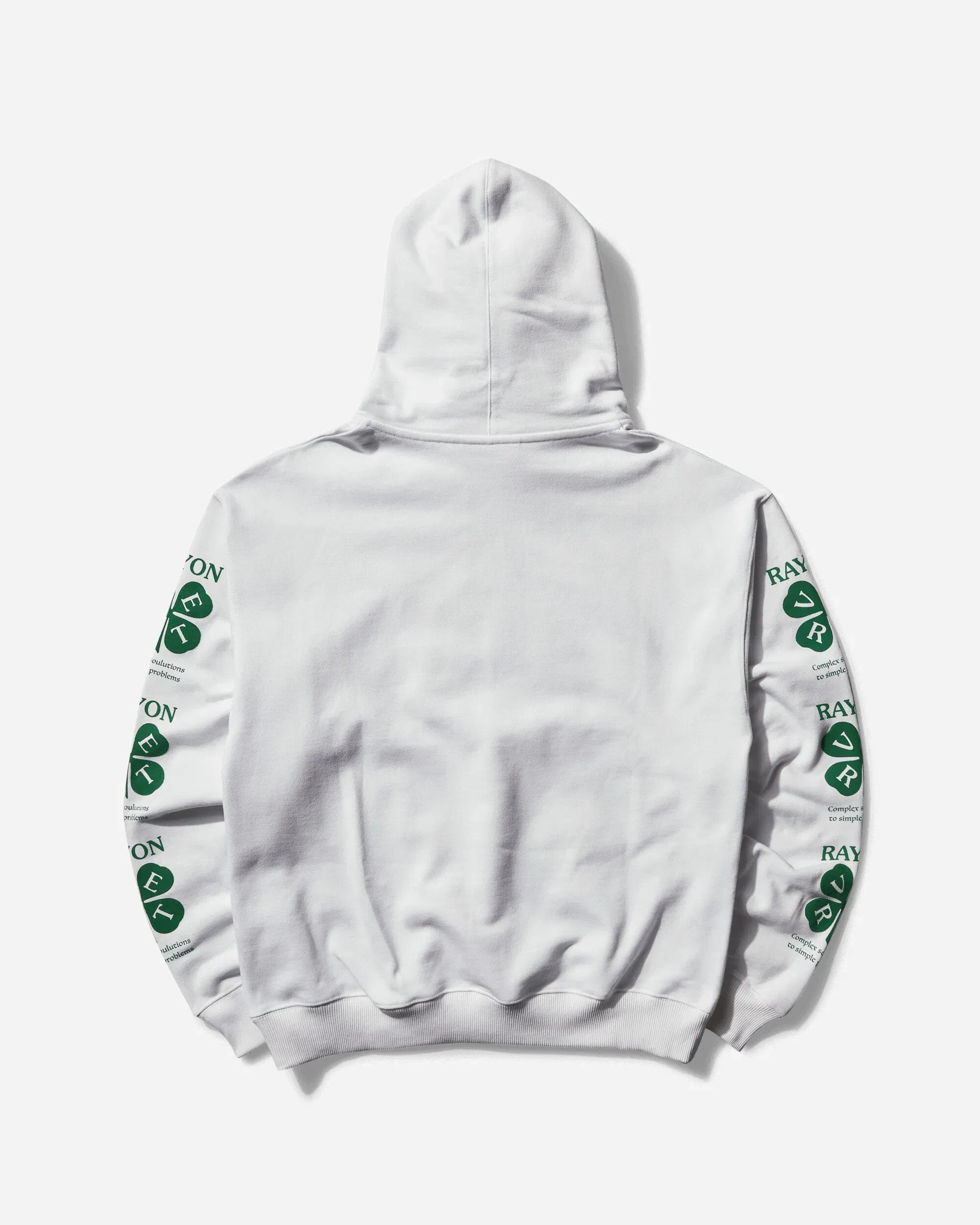 Rayon Vert Men's Fleece Pullover Hoodie Ghost White
