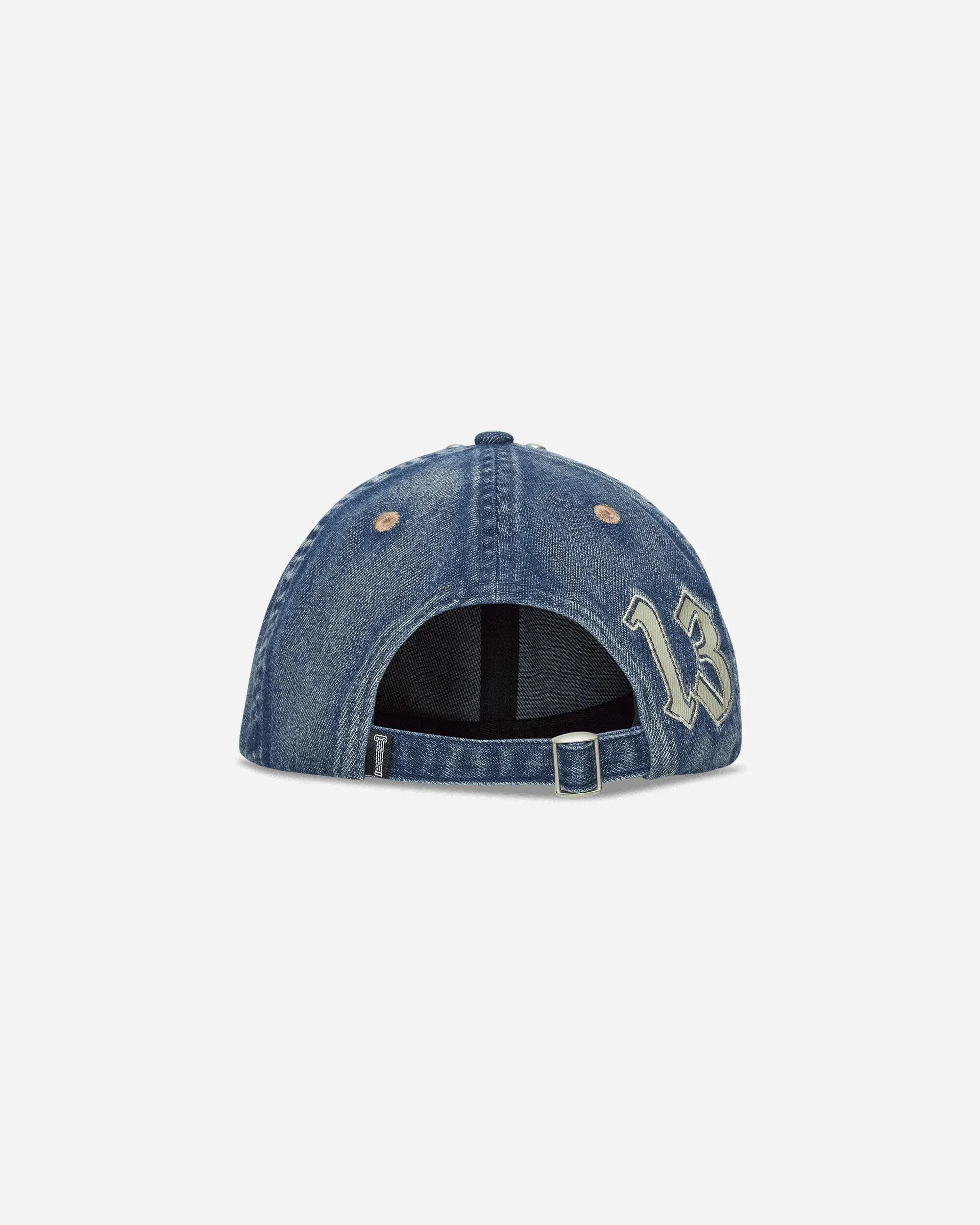 Aries Studded Mega Graphic Denim Cap Blue