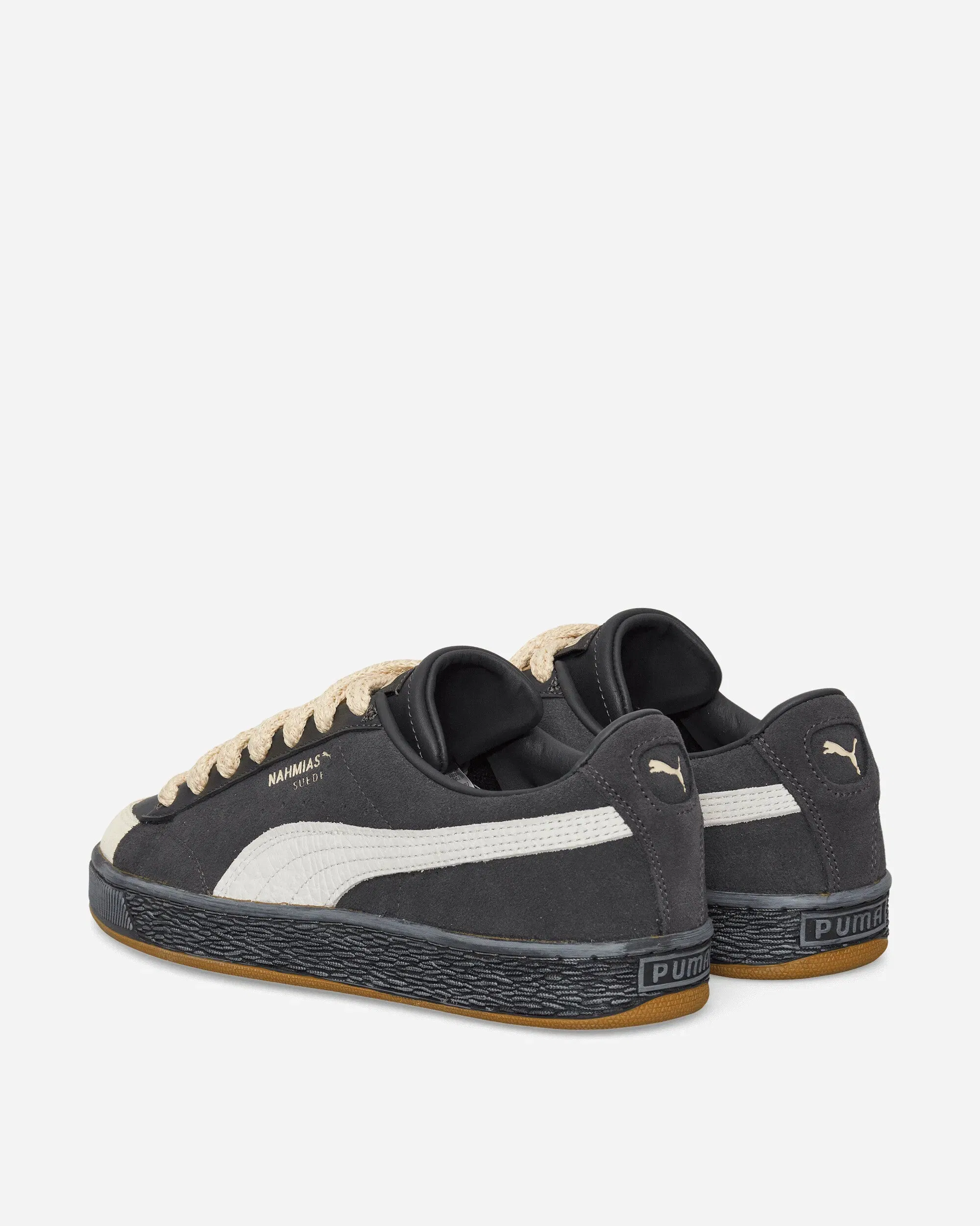 Puma Nahmias Suede Vintage Black Sneakers Flat Dark Gray / Honey Butter