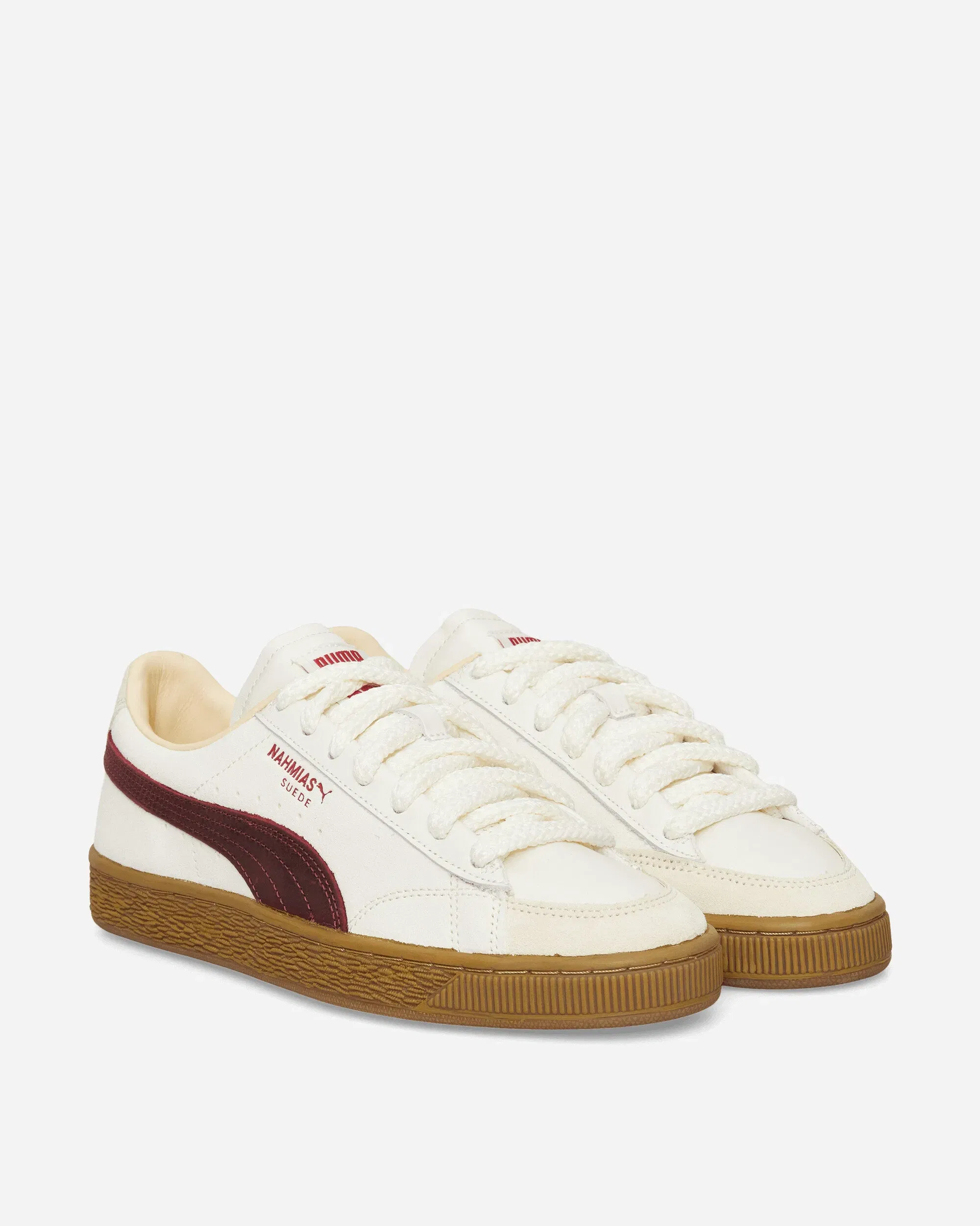 Puma Nahmias Suede Vintage Red Sneakers Warm White / For All Time Red