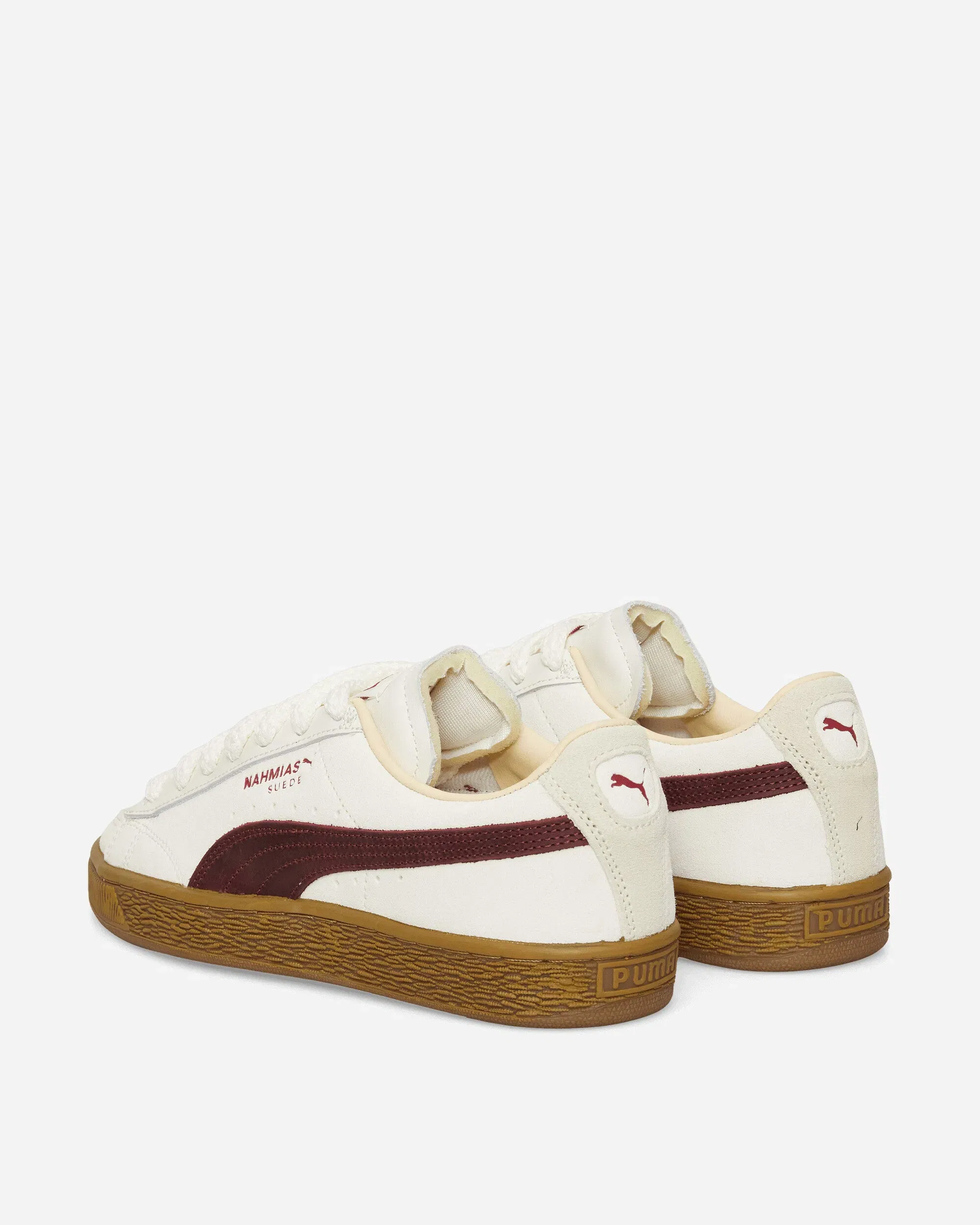 Puma Nahmias Suede Vintage Red Sneakers Warm White / For All Time Red