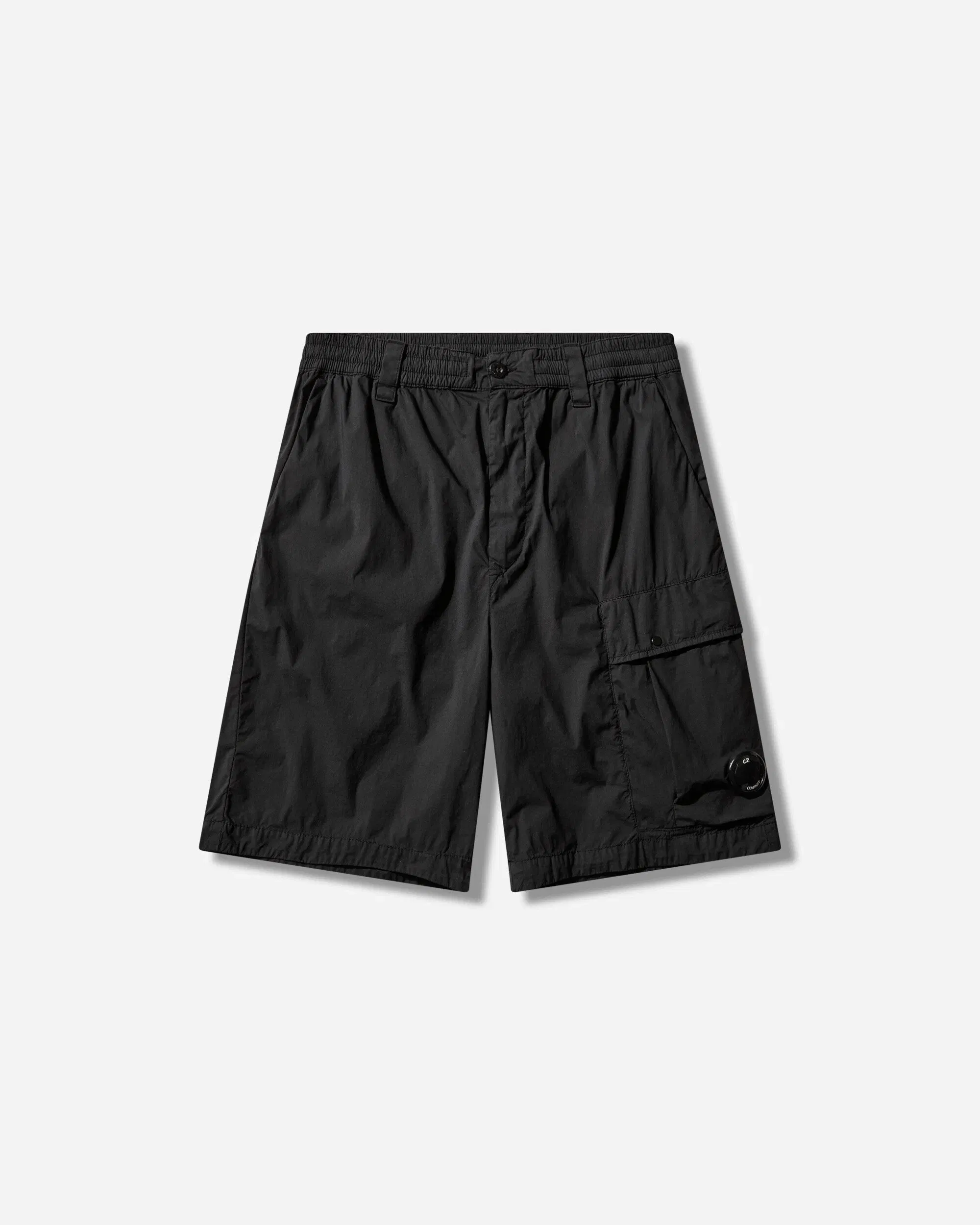 C.P. Company Men's 50 Fili Stretch Cargo Shorts Black